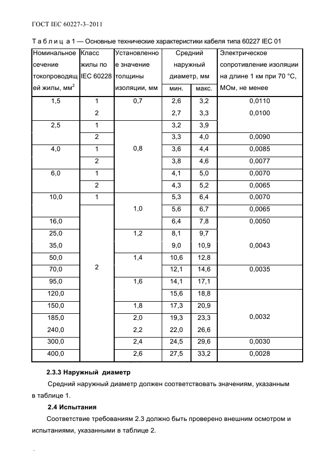  IEC 60227-3-2011