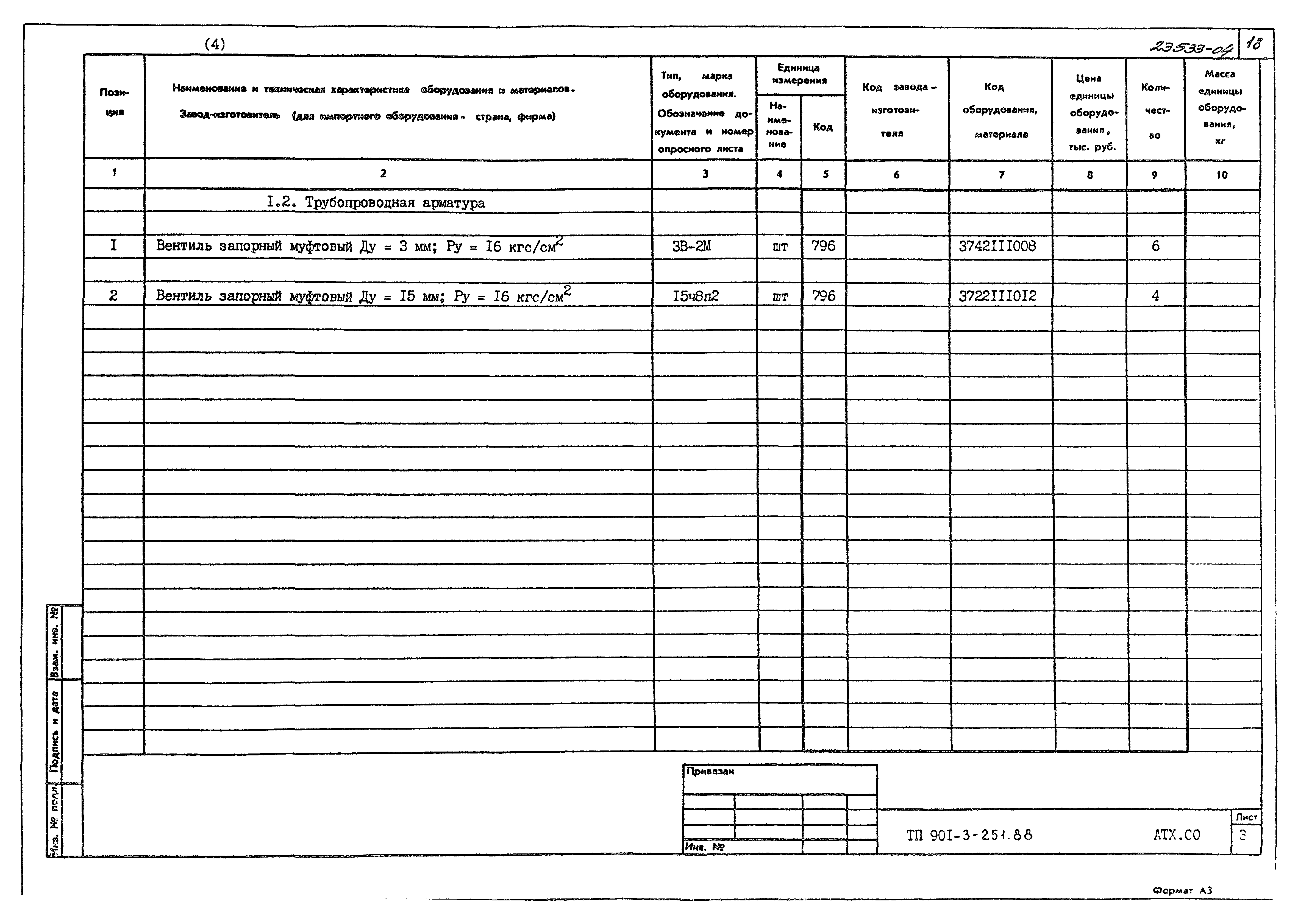 Типовой проект 901-3-251.88