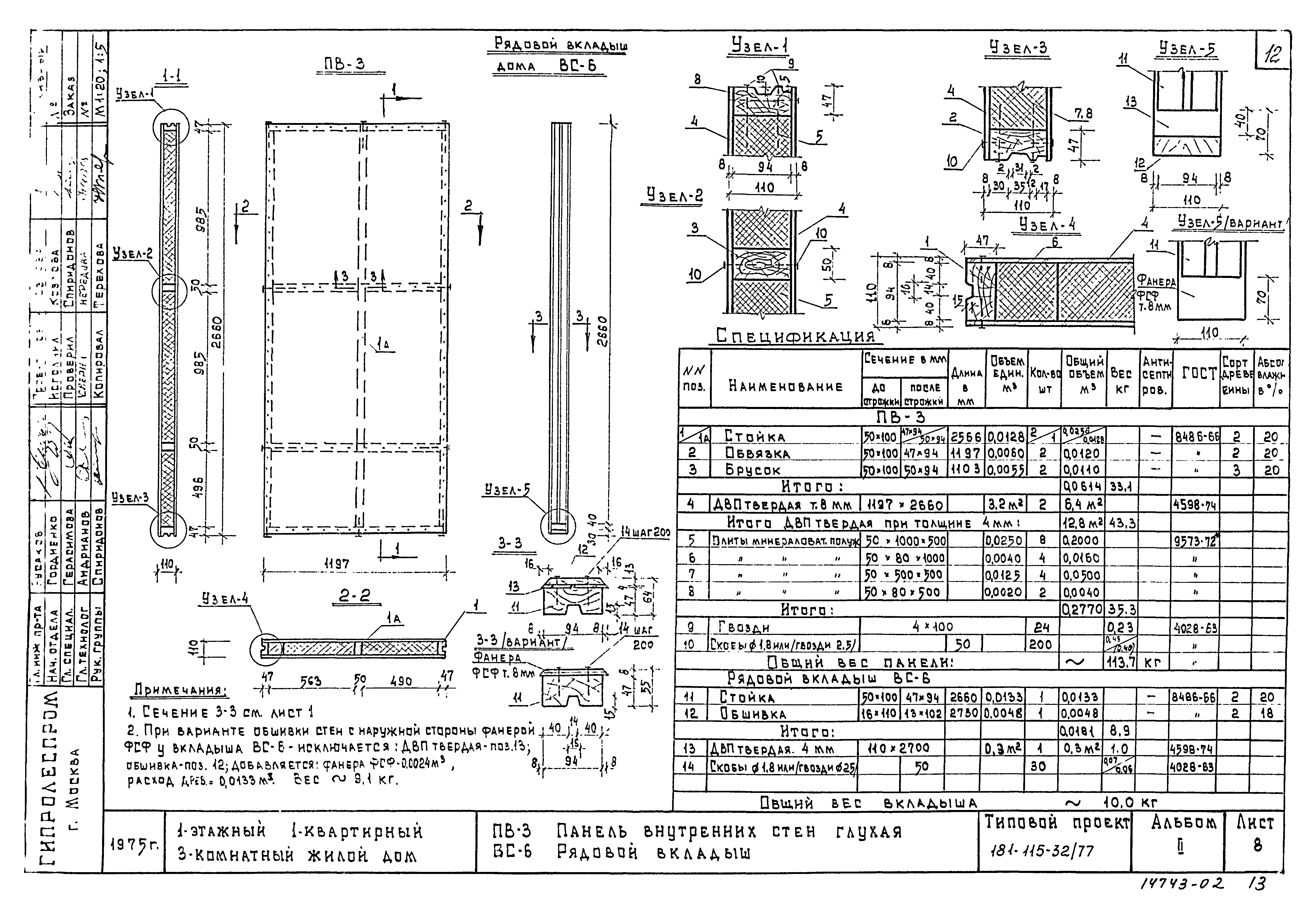 Типовой проект 181-115-32/77