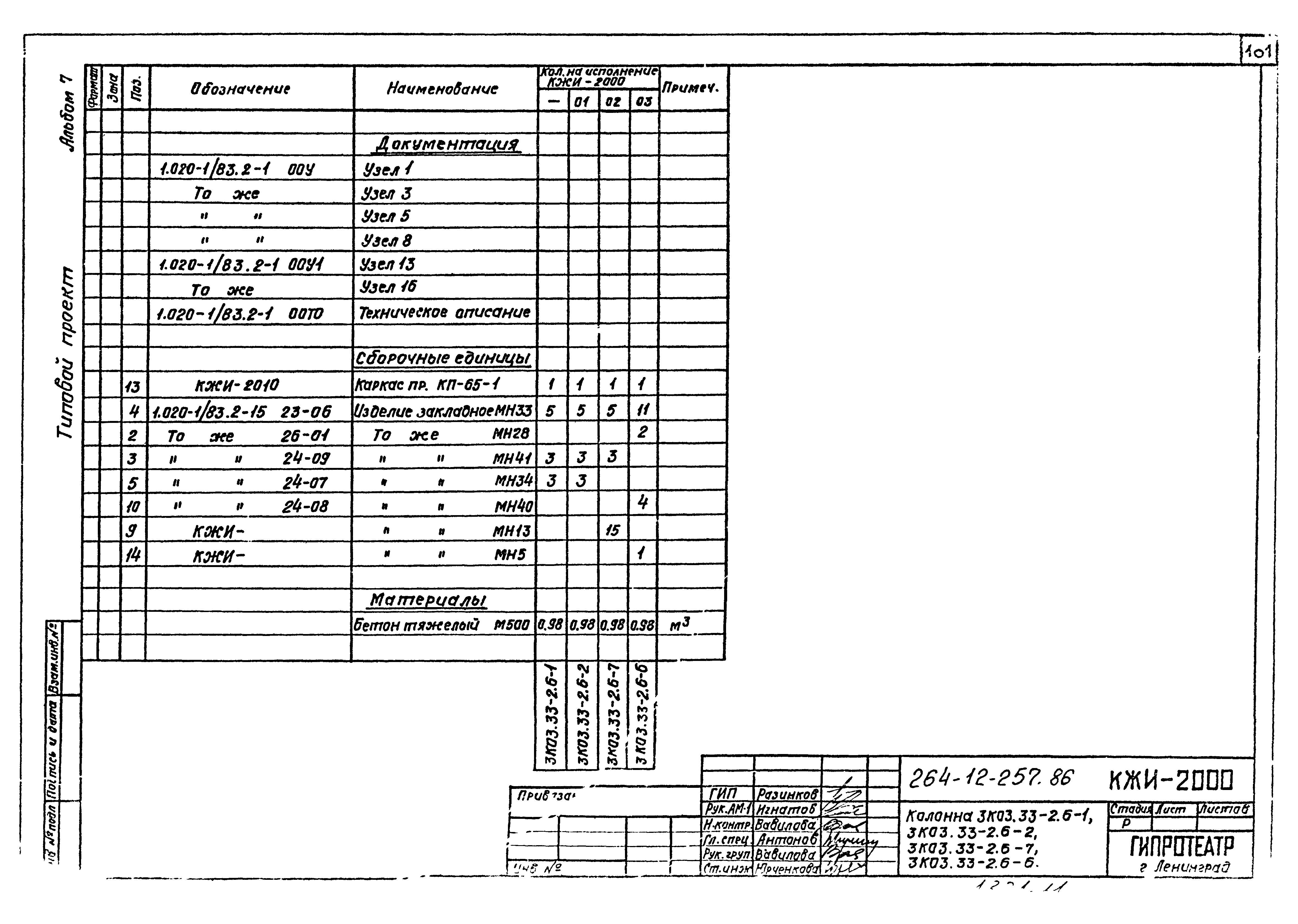 Типовой проект 264-12-257.86