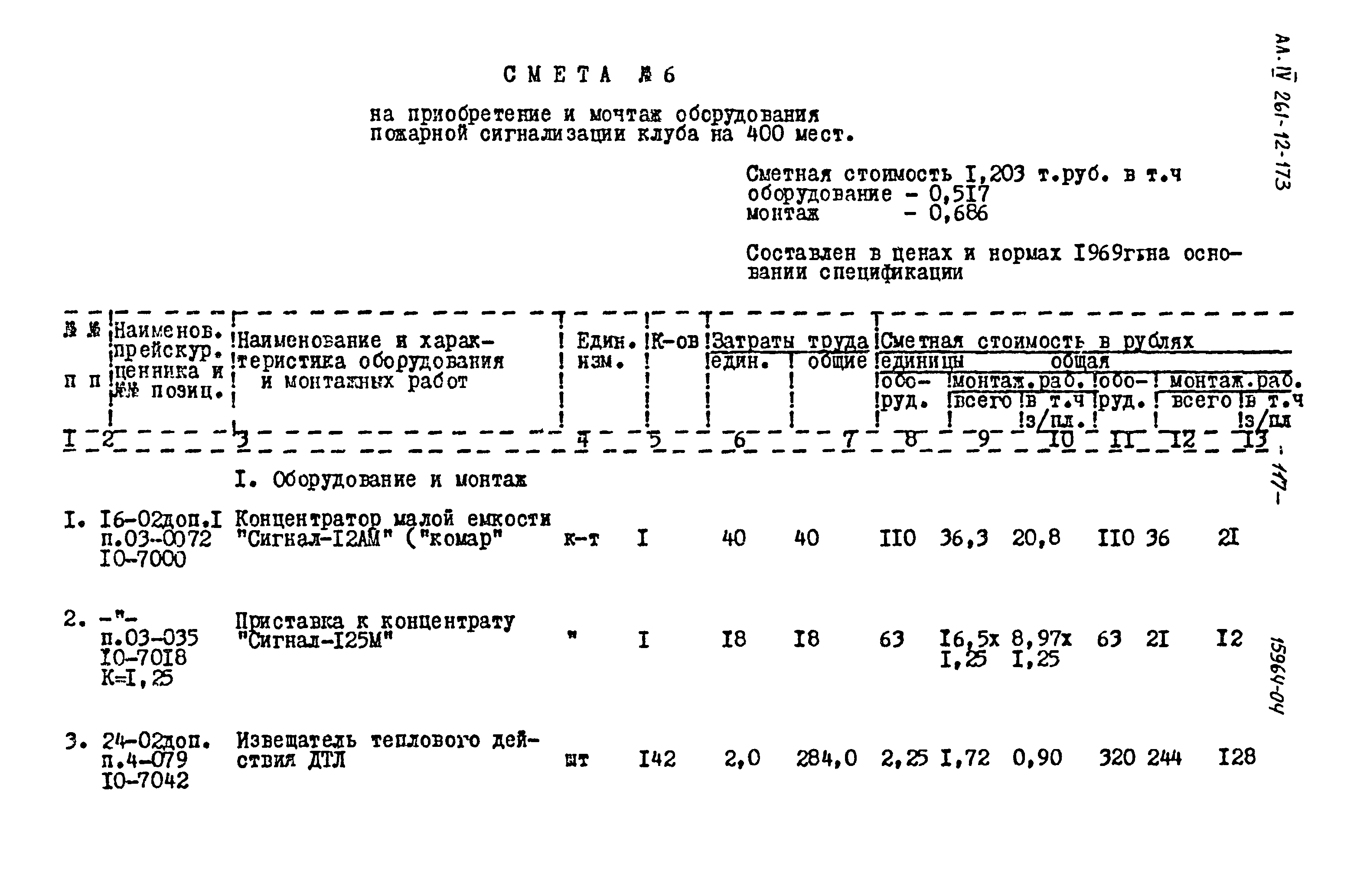 Типовой проект 261-12-173