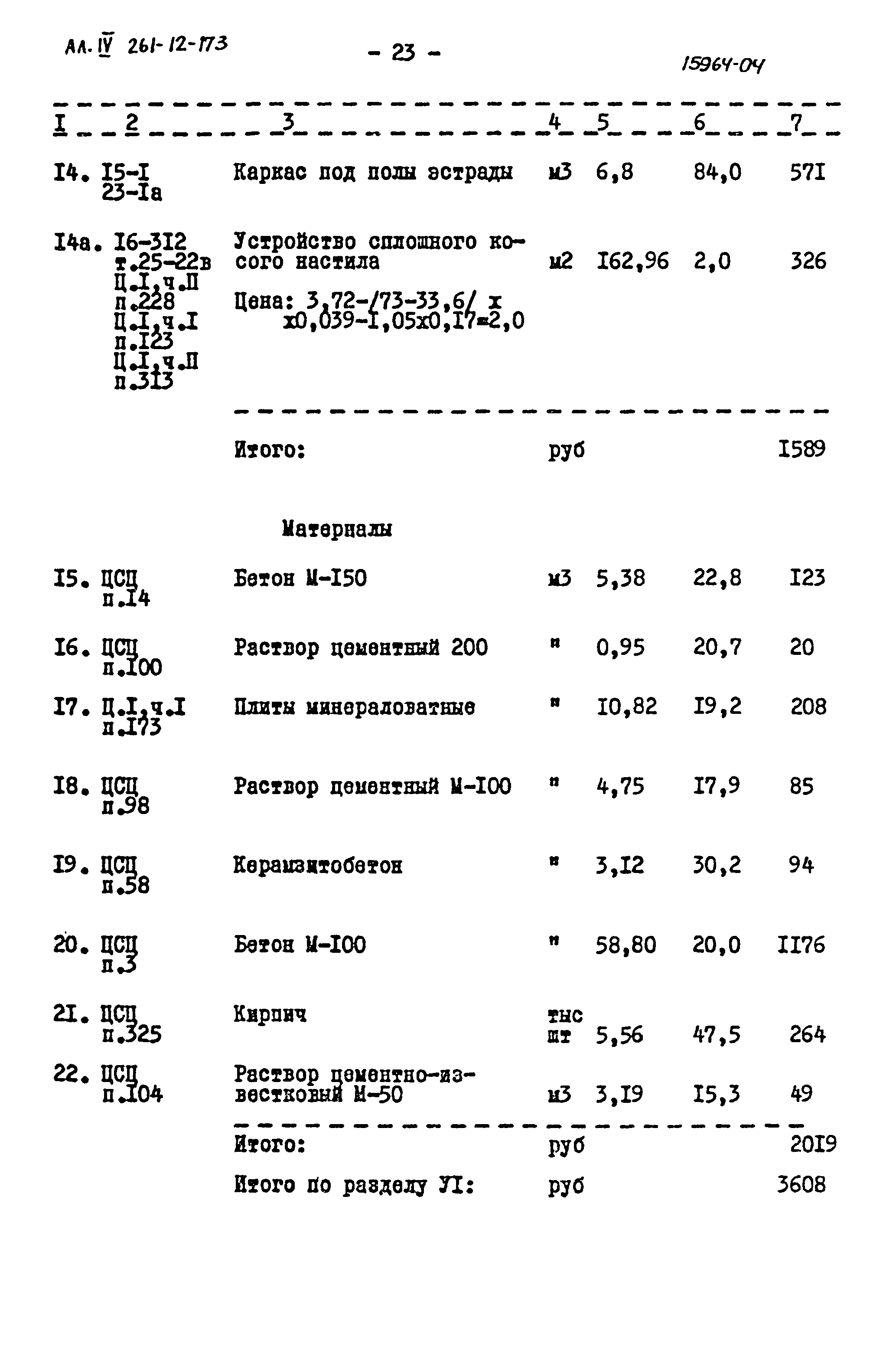 Типовой проект 261-12-173