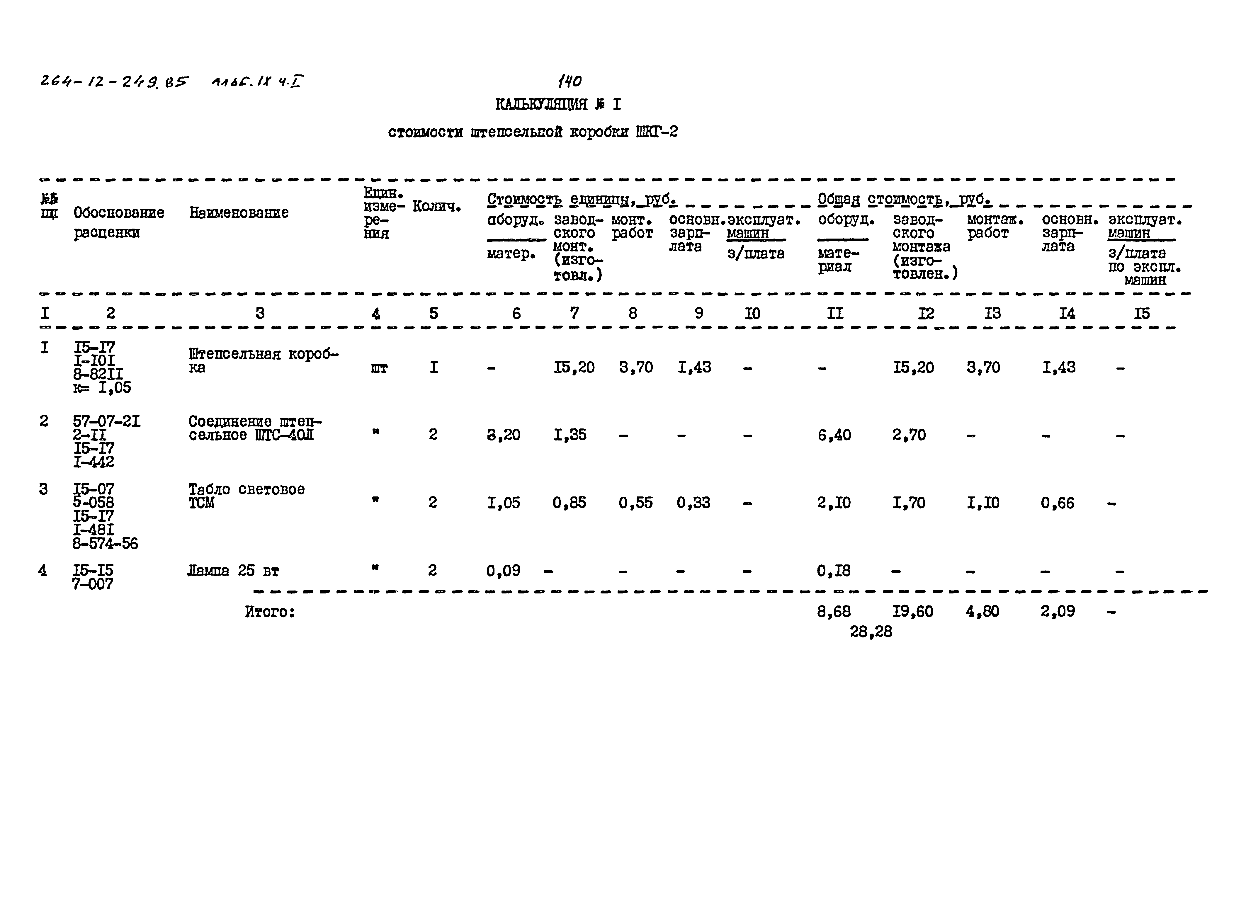 Типовой проект 264-12-249.85