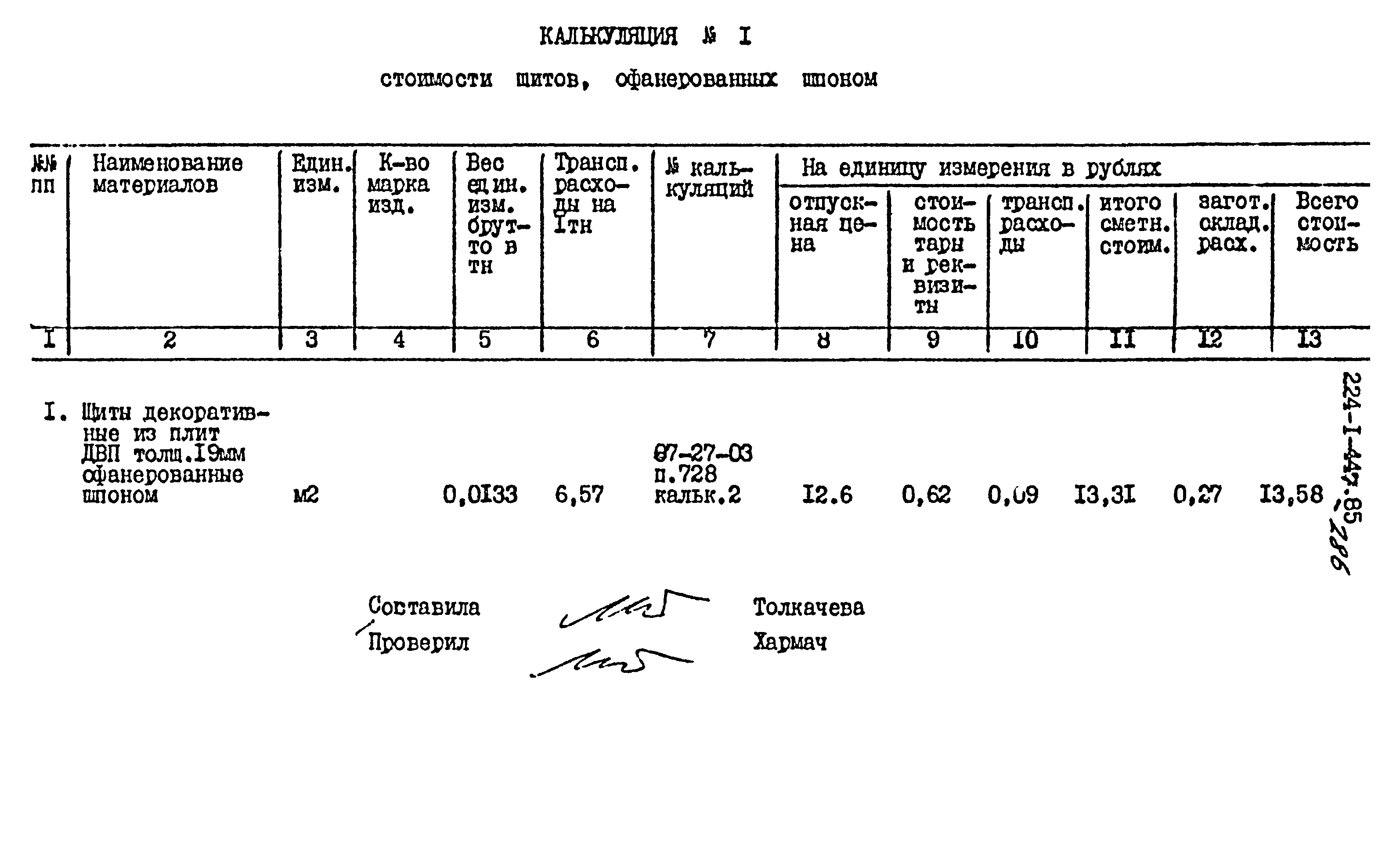 Типовой проект 224-1-447.85