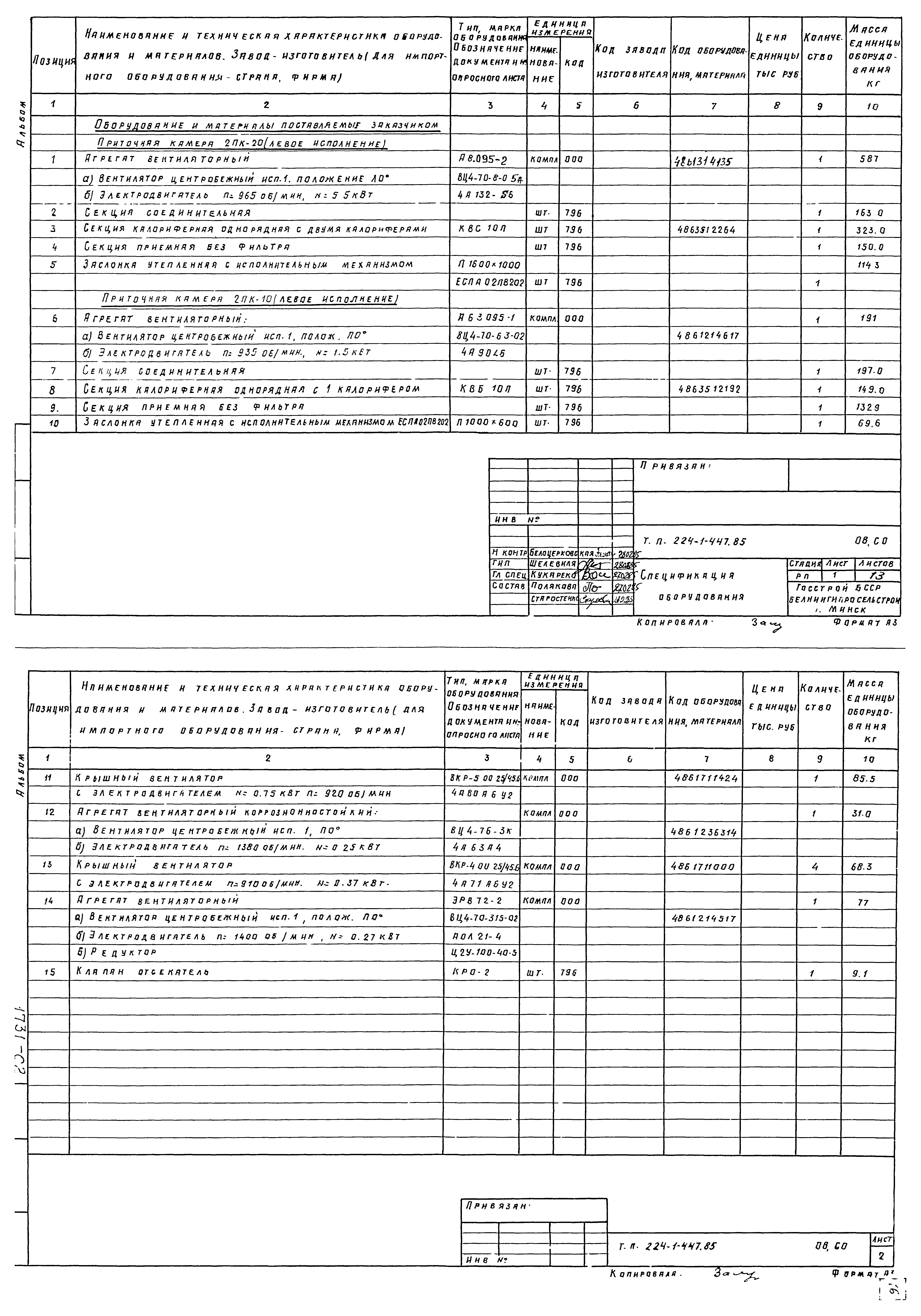 Типовой проект 224-1-447.85