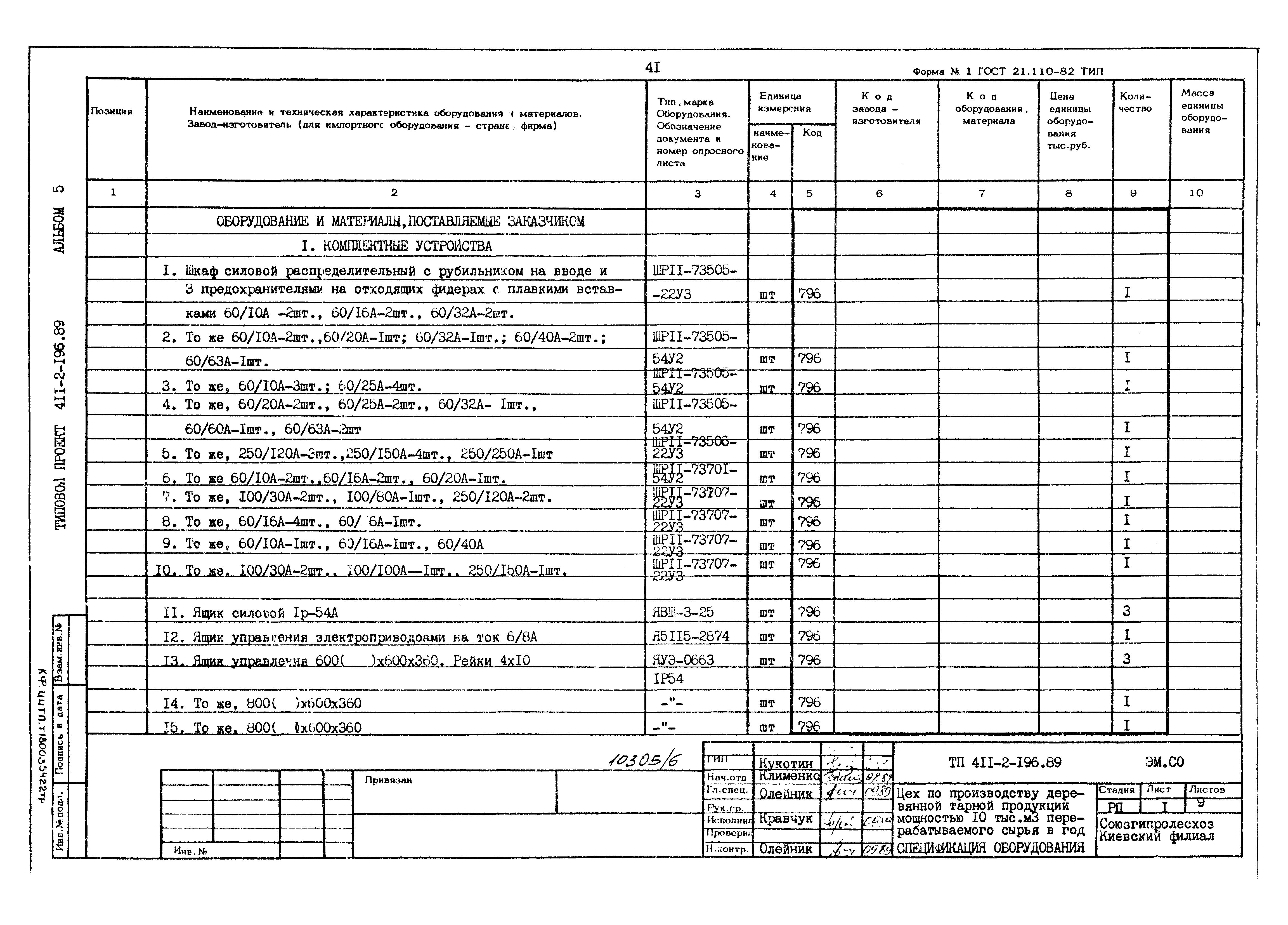 Типовой проект 411-2-196.89