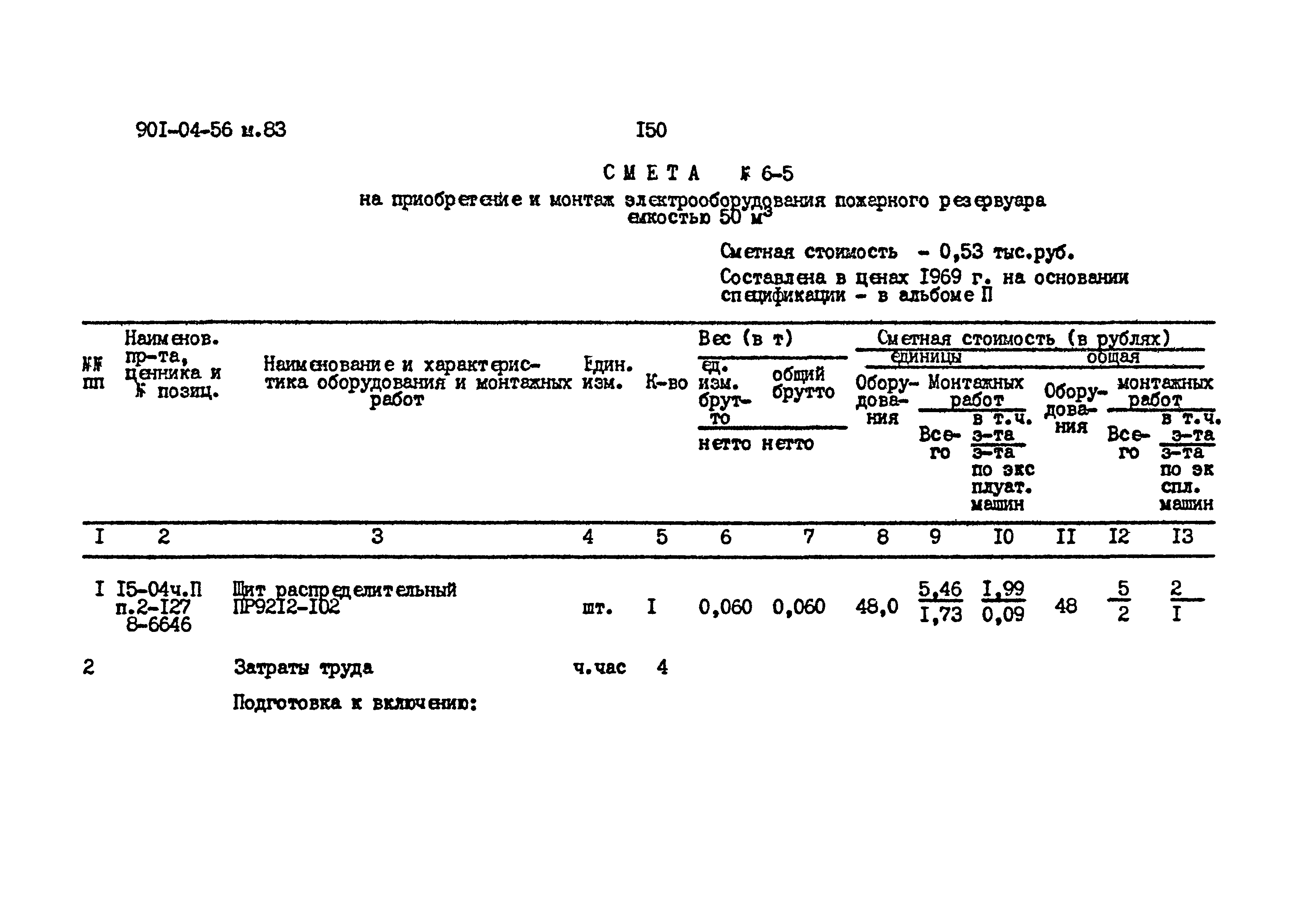 Типовые проектные решения 901-04-56м.83