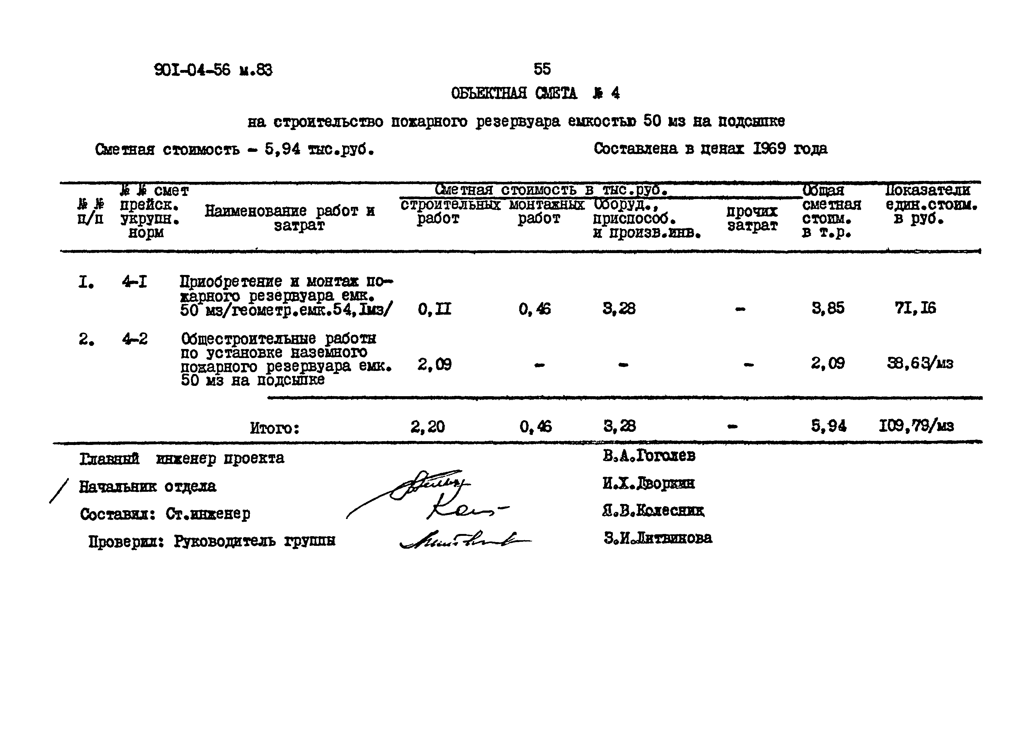 Типовые проектные решения 901-04-56м.83