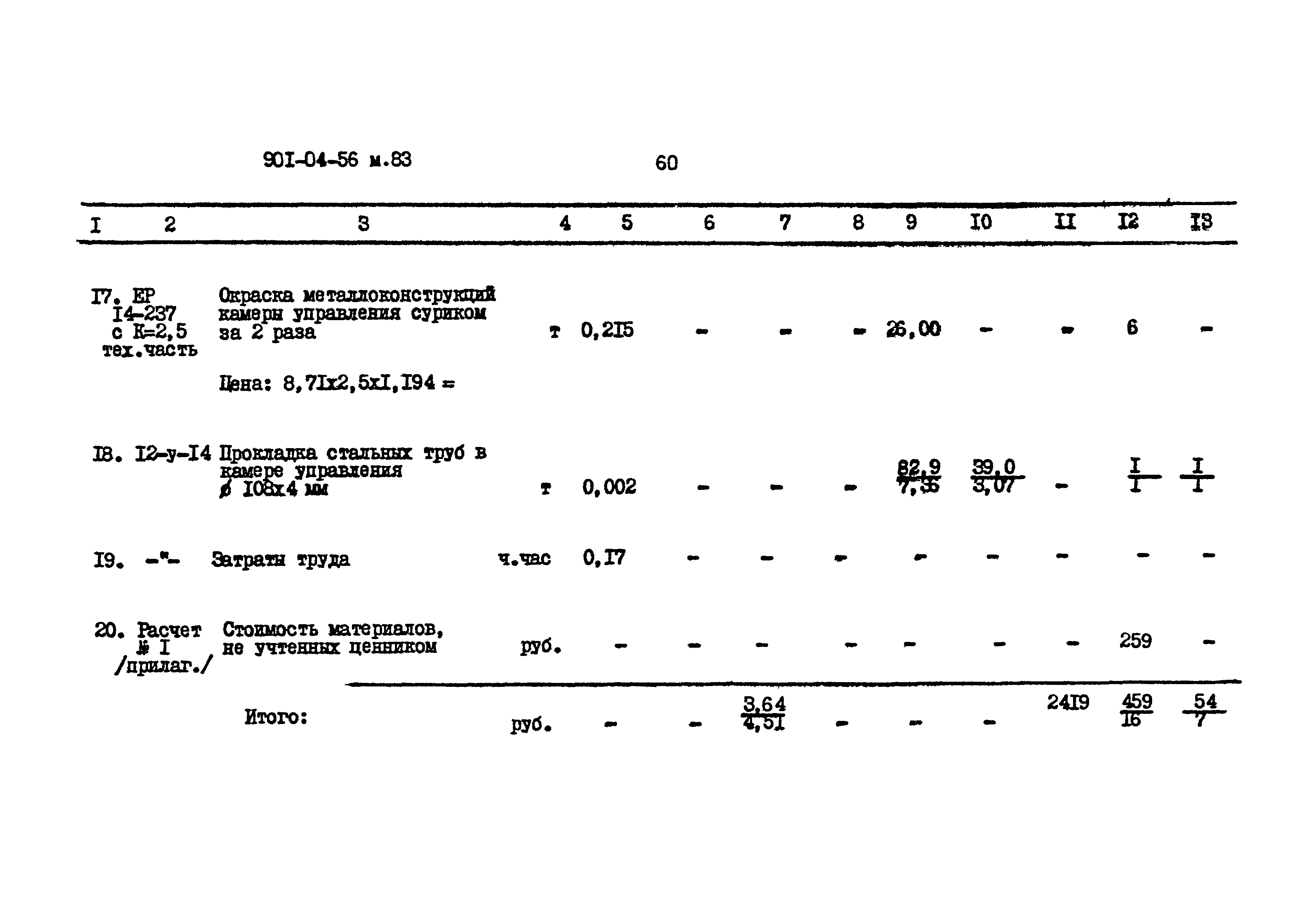 Типовые проектные решения 901-04-56м.83