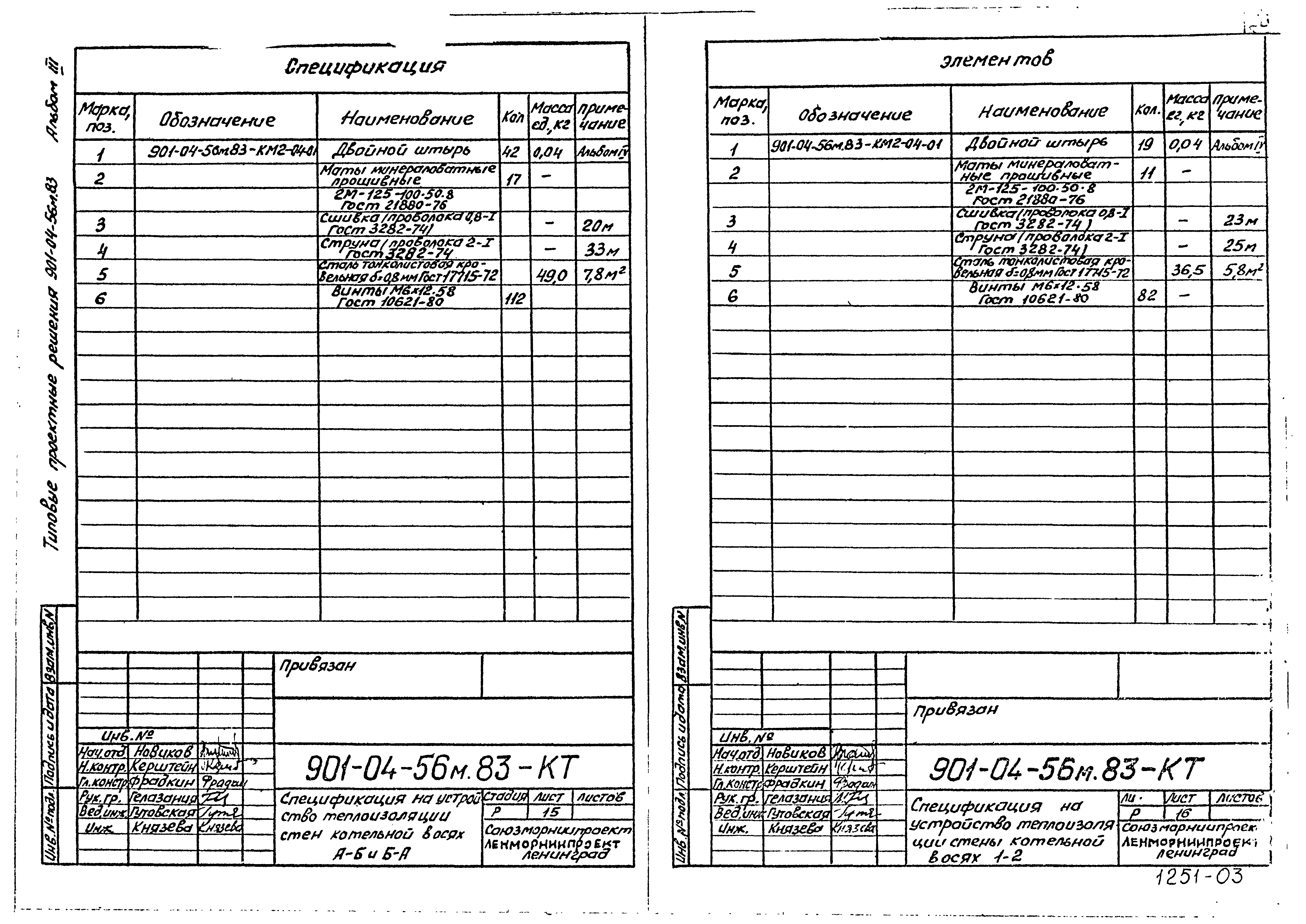 Типовые проектные решения 901-04-56м.83