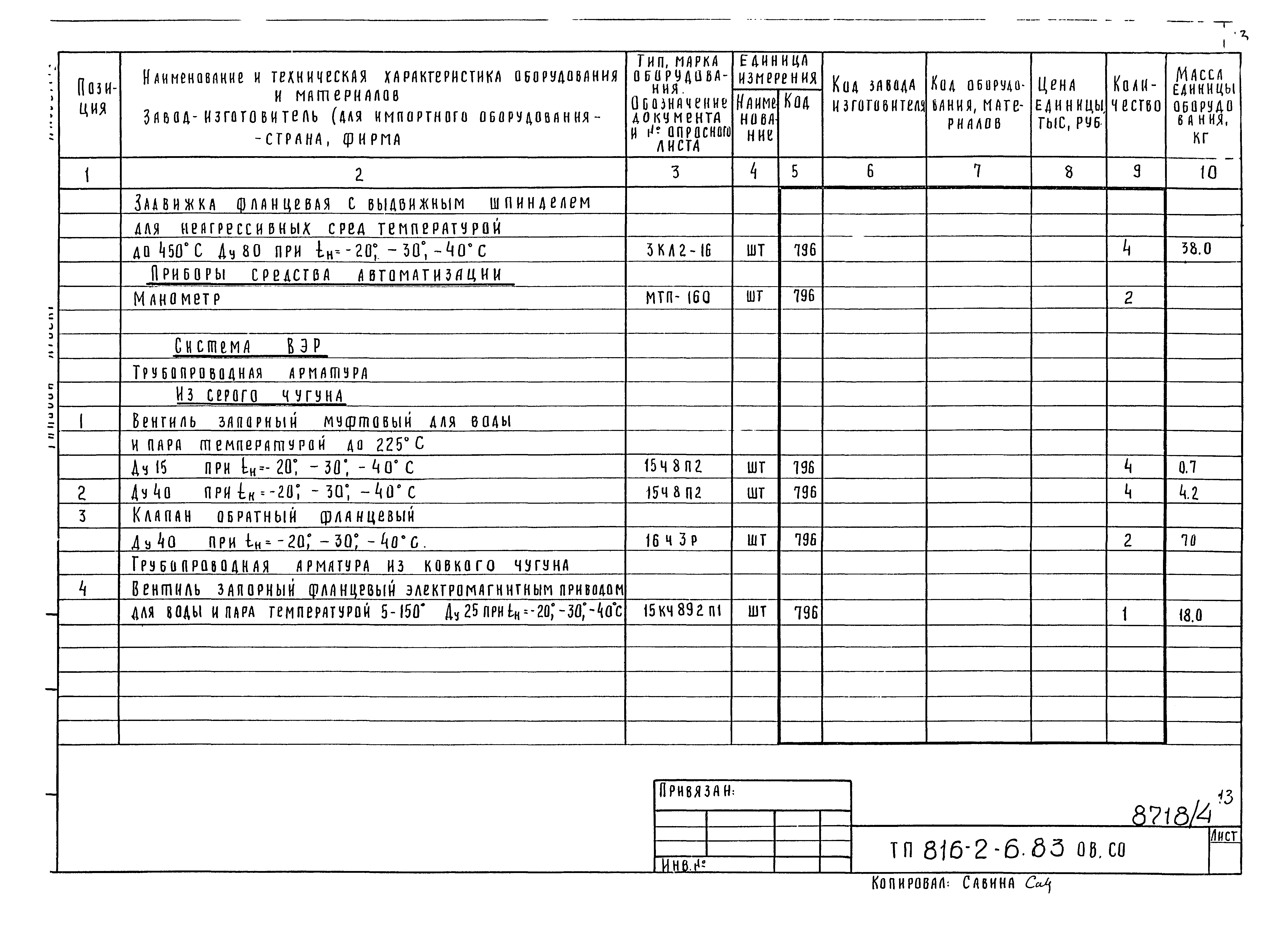 Типовой проект 816-2-6.83