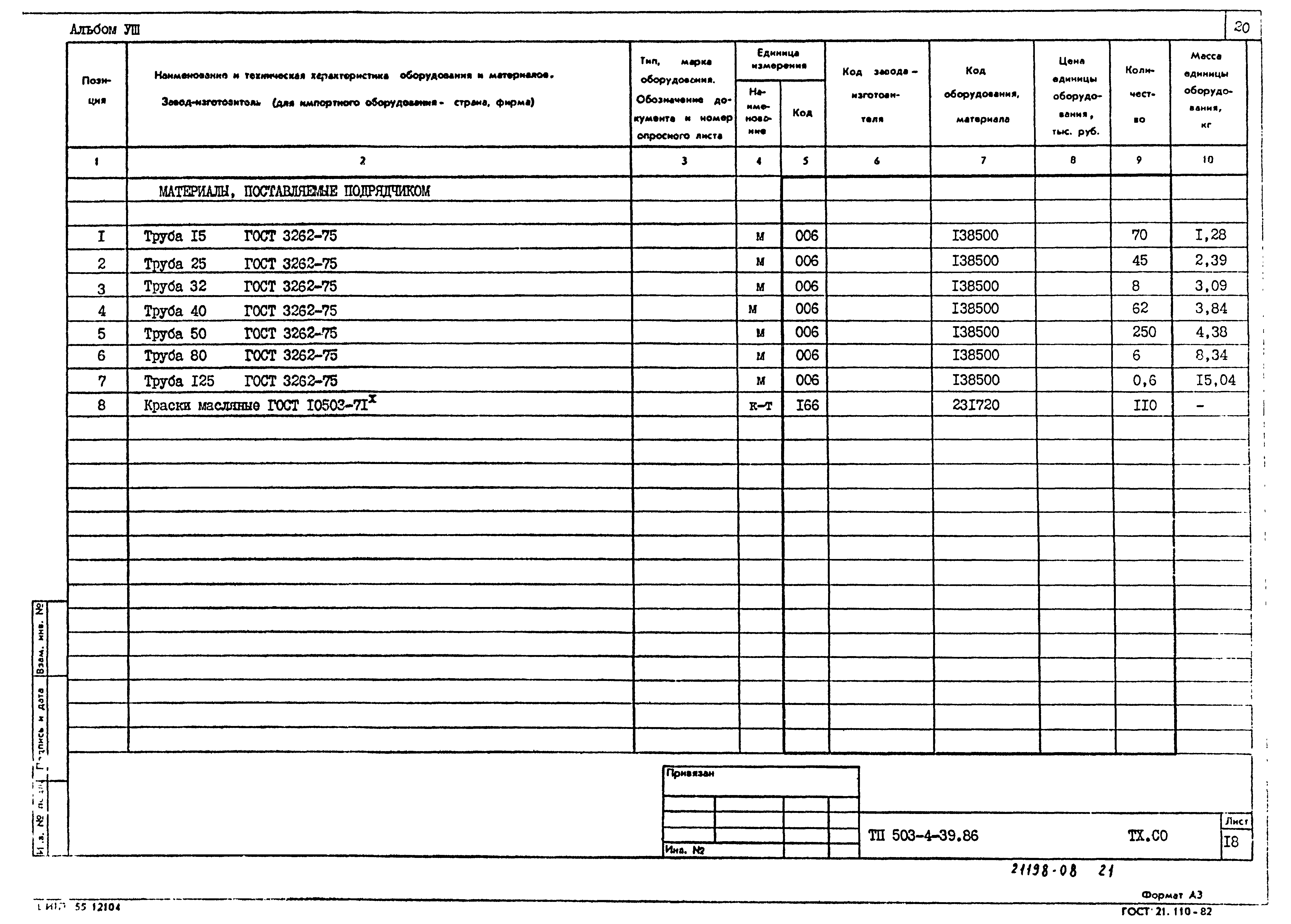 Типовой проект 503-4-39.86