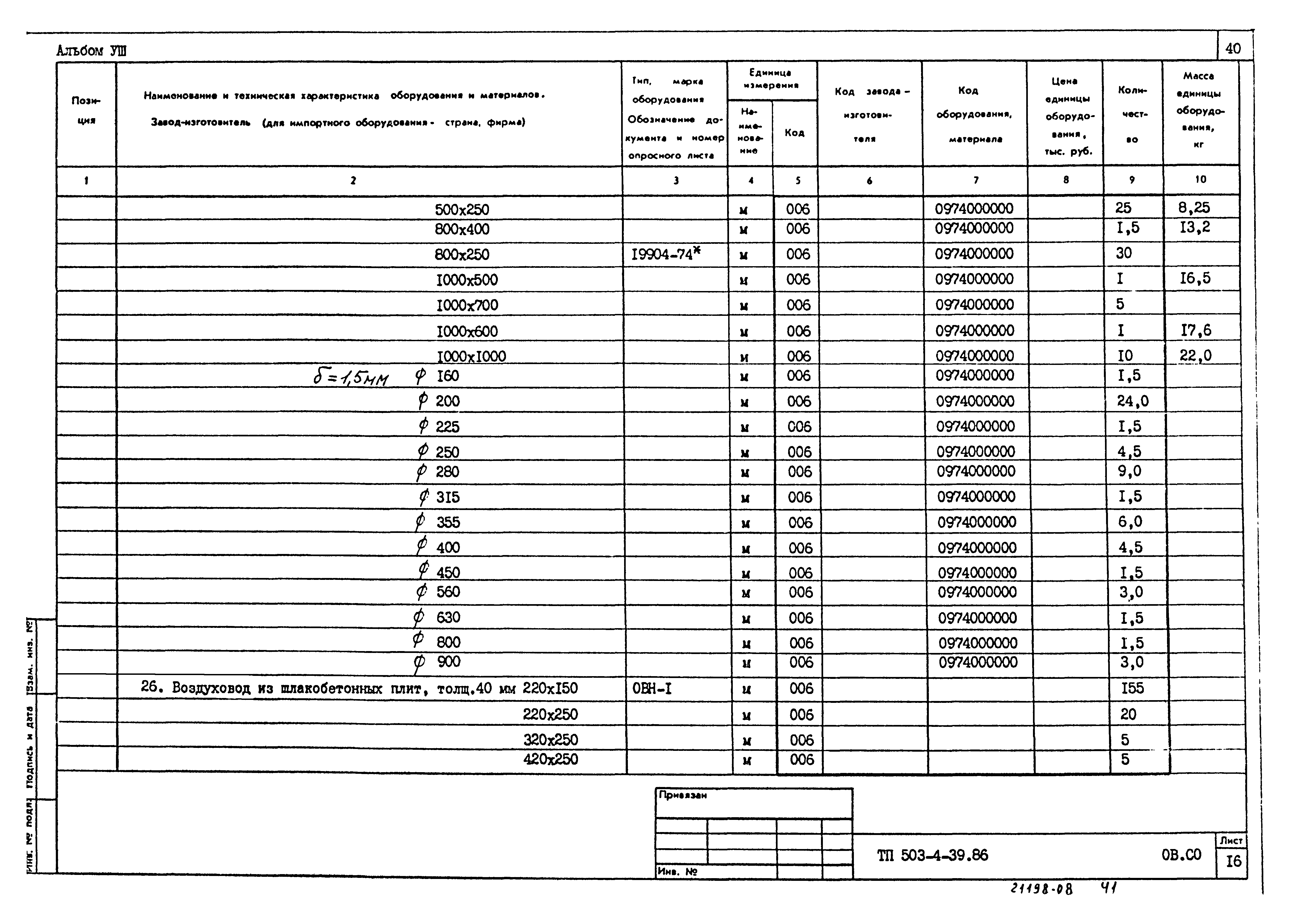 Типовой проект 503-4-39.86