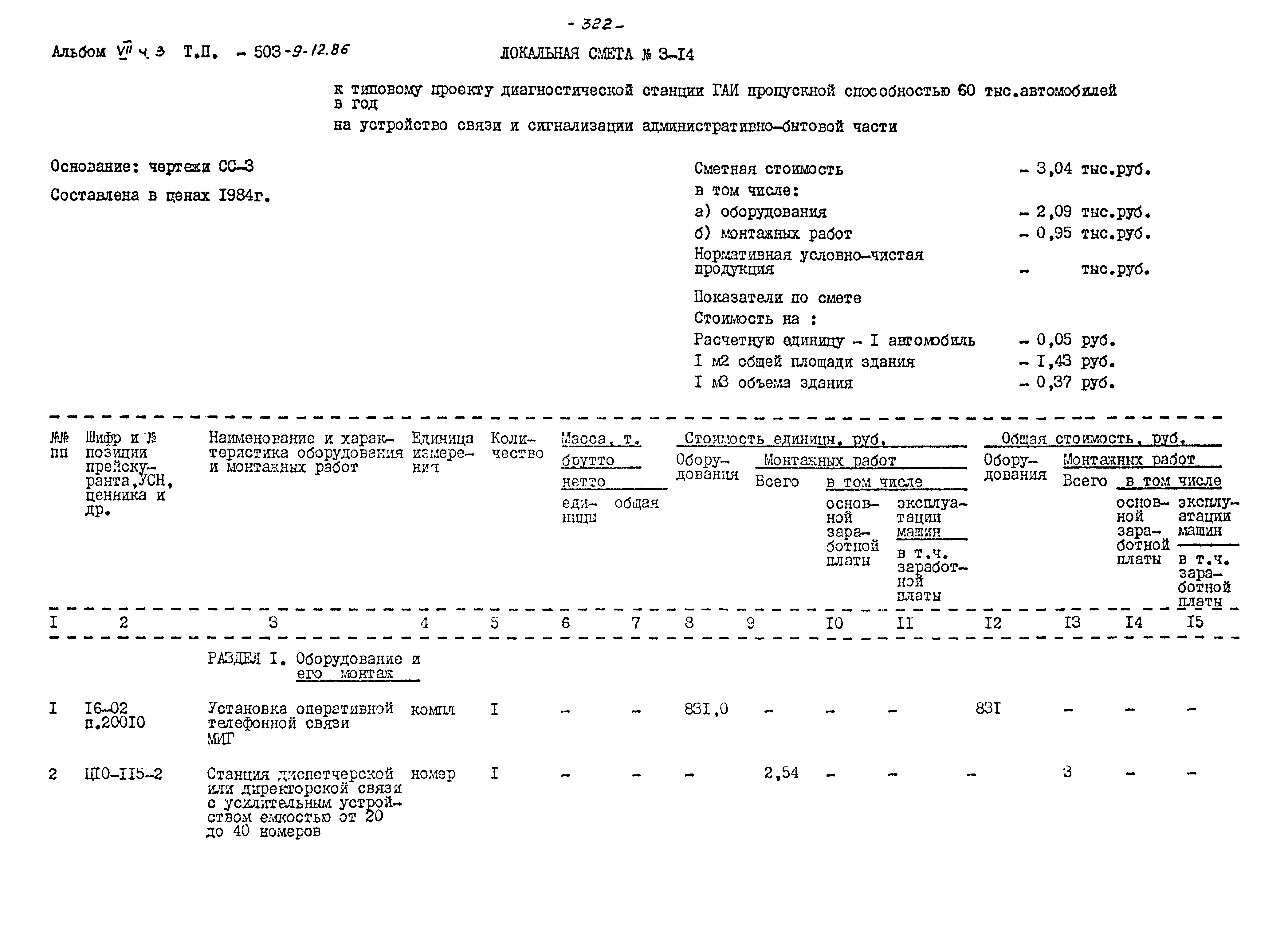 Типовой проект 503-9-12.86