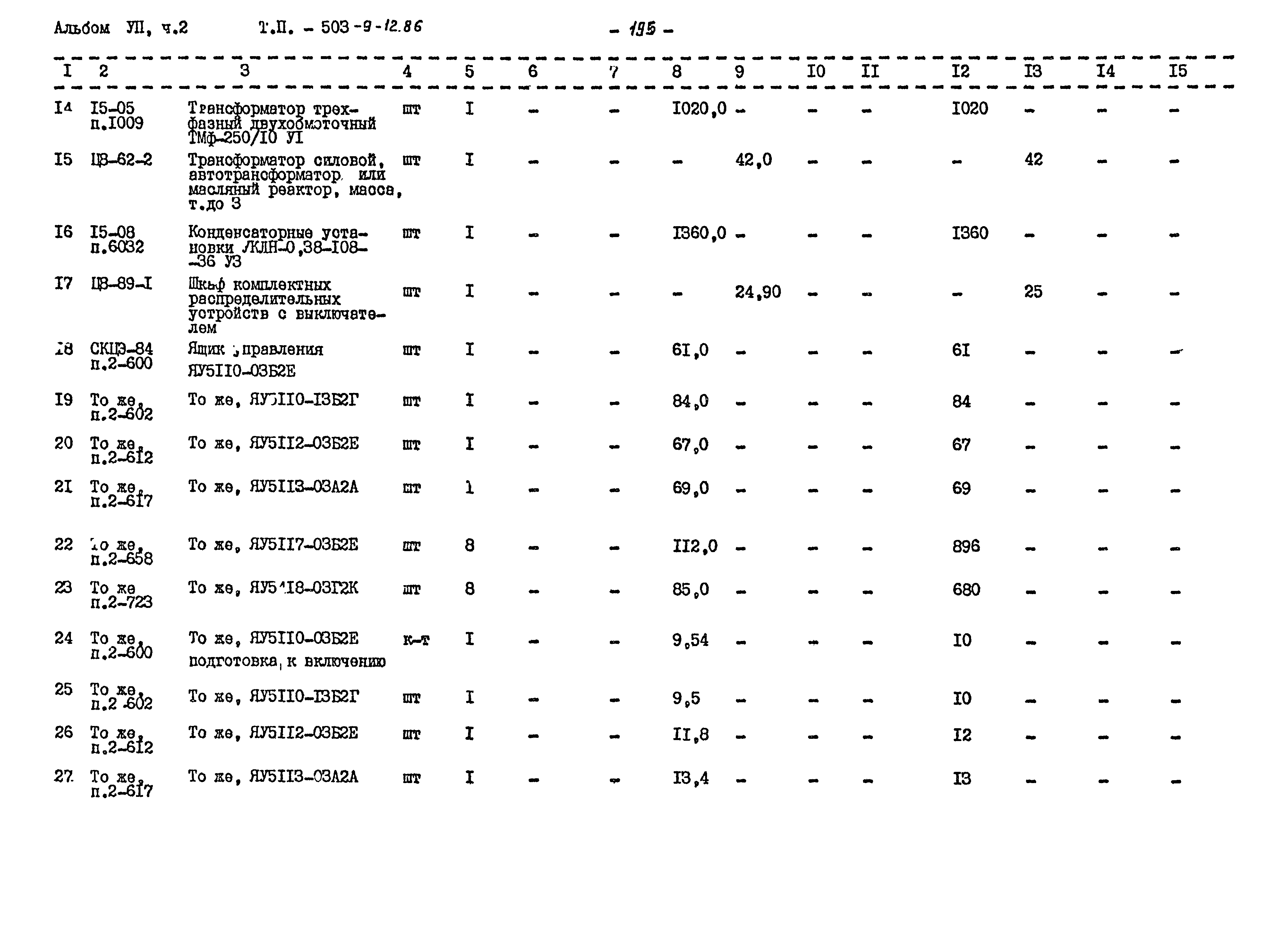 Типовой проект 503-9-12.86