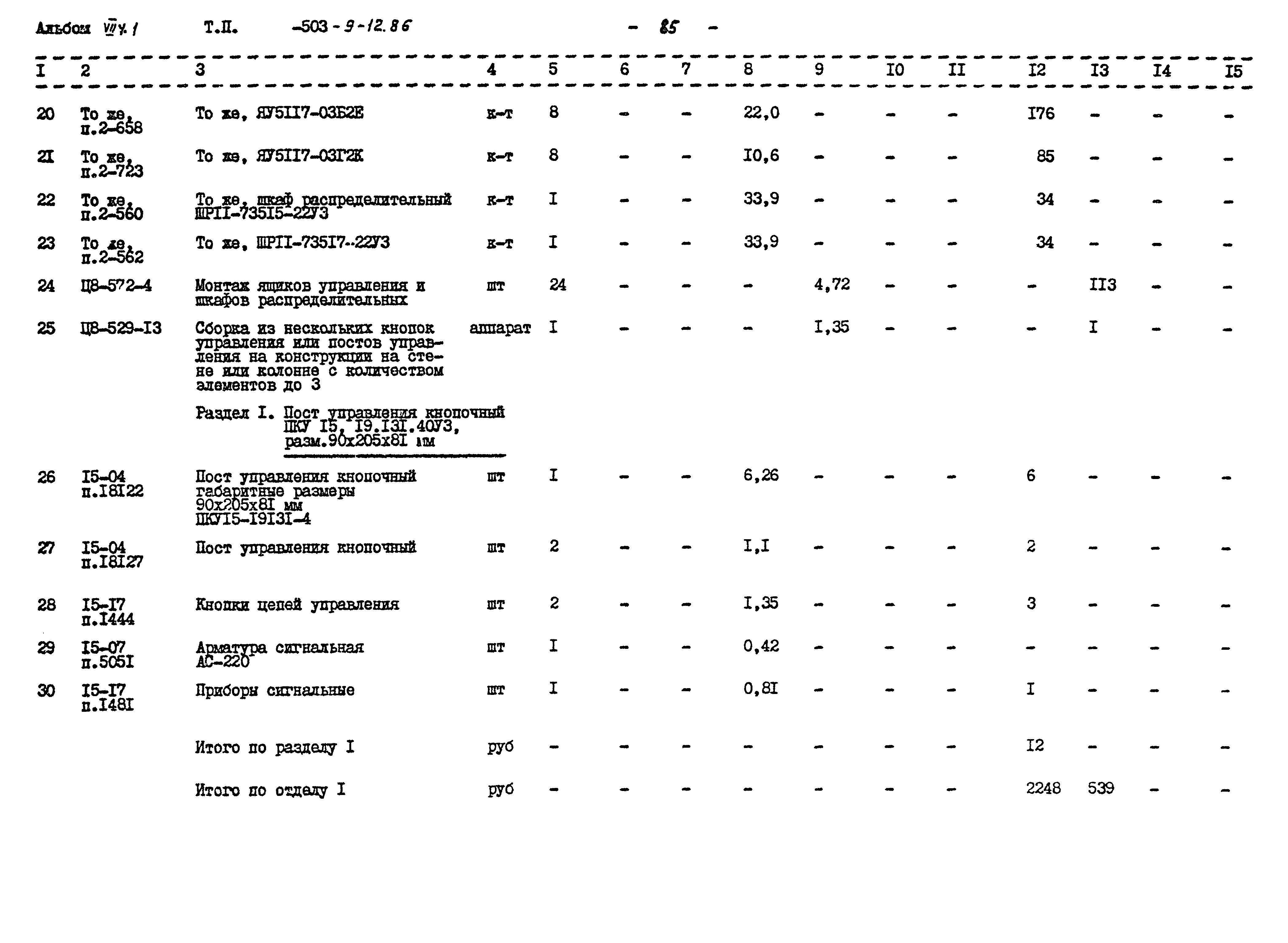 Типовой проект 503-9-12.86