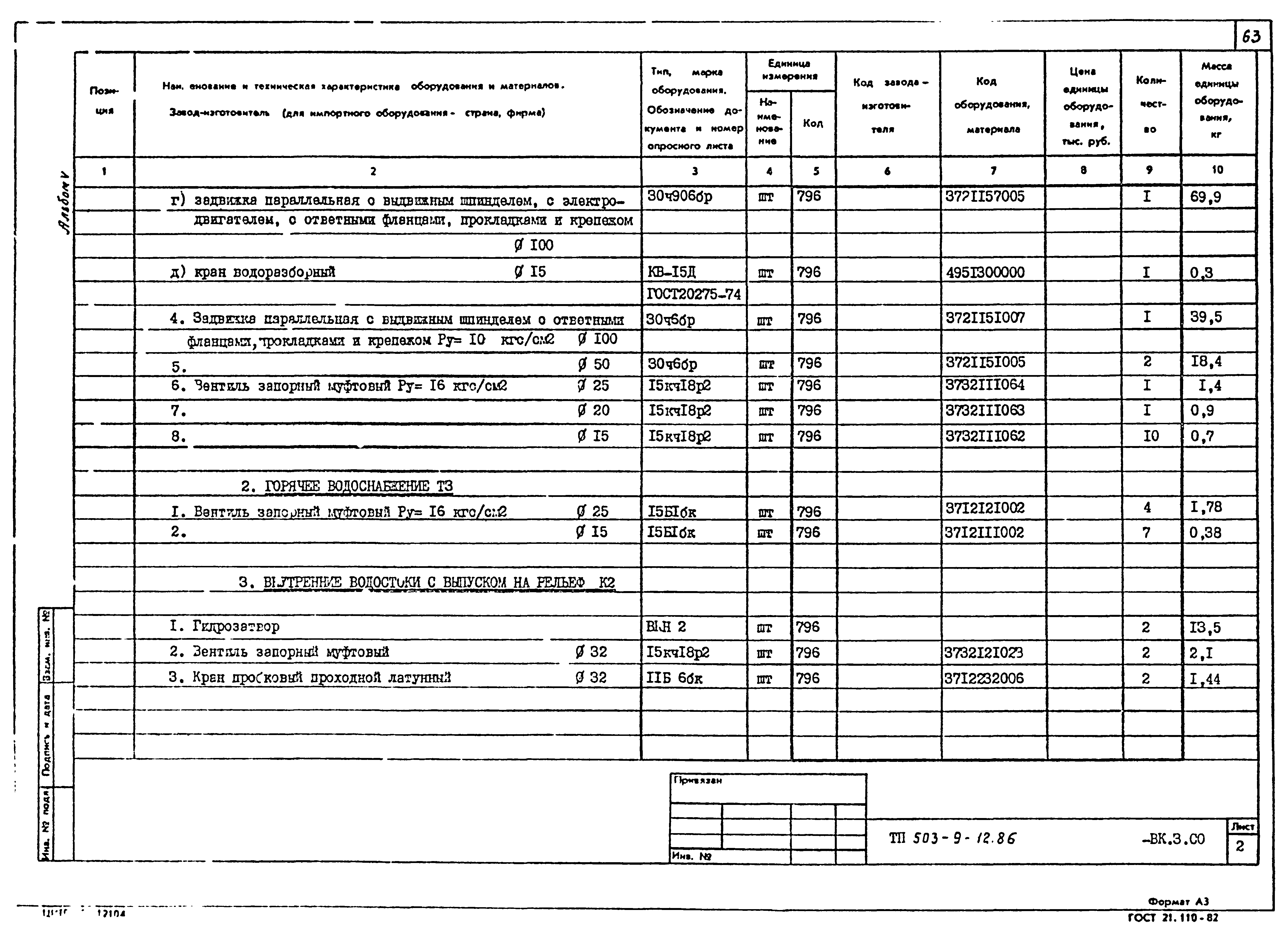 Типовой проект 503-9-12.86