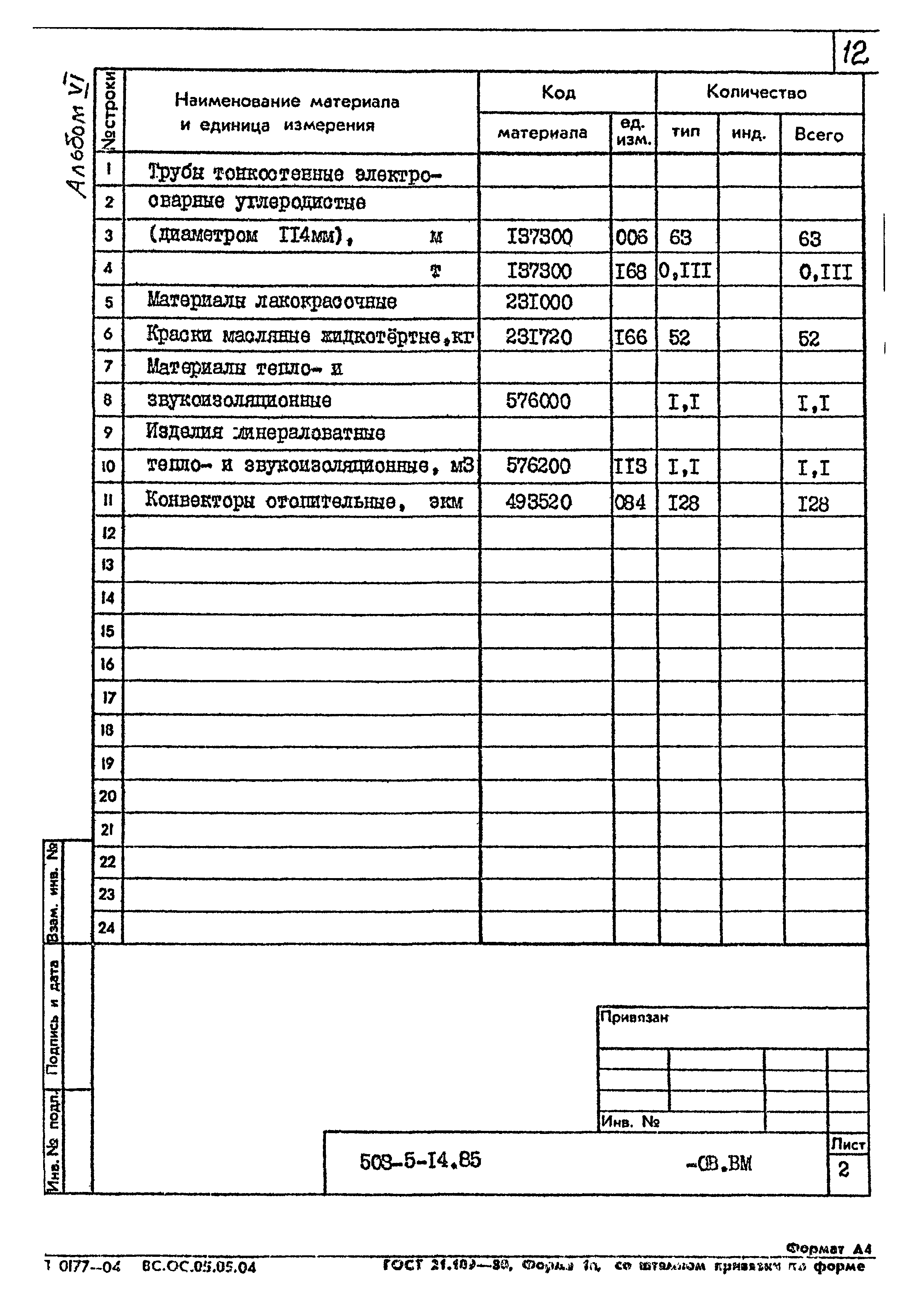 Типовой проект 503-5-14.85