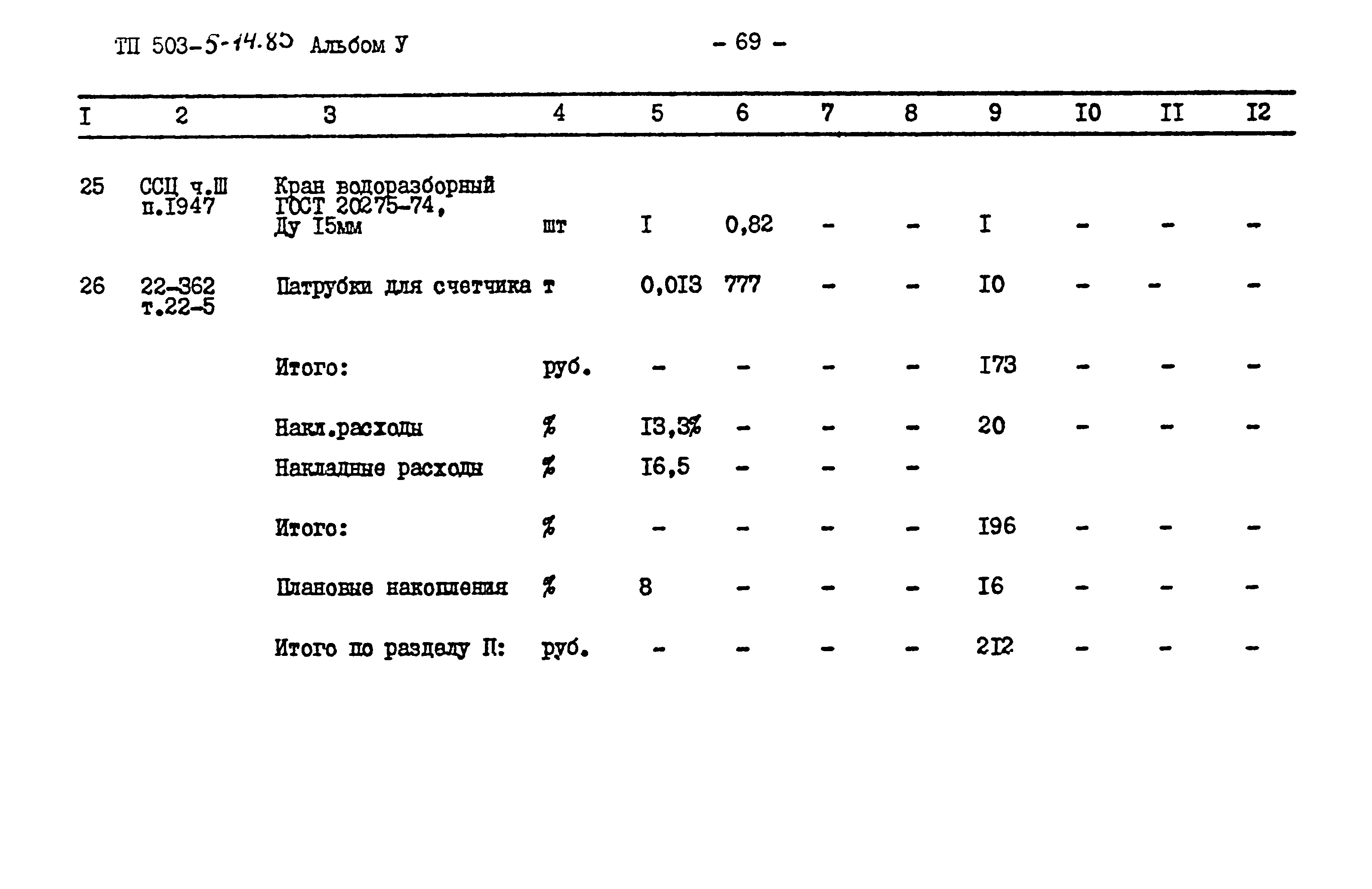 Типовой проект 503-5-14.85