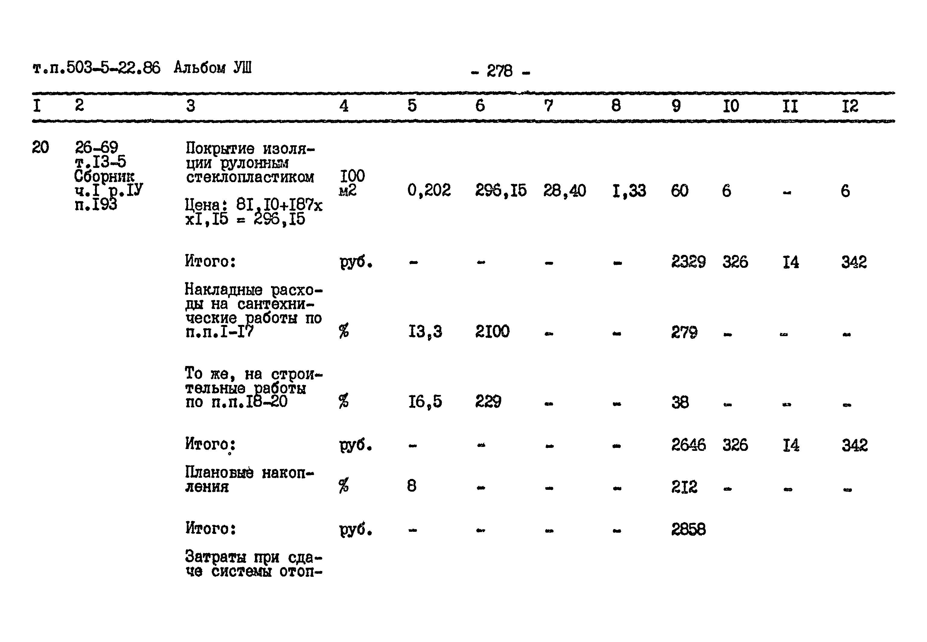 Типовой проект 503-5-22.86