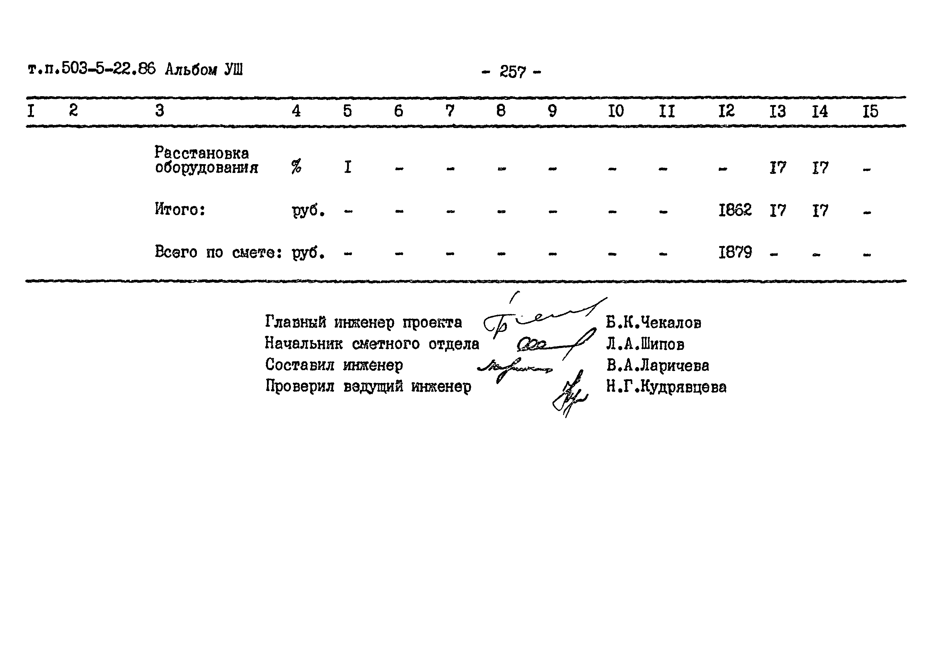 Типовой проект 503-5-22.86