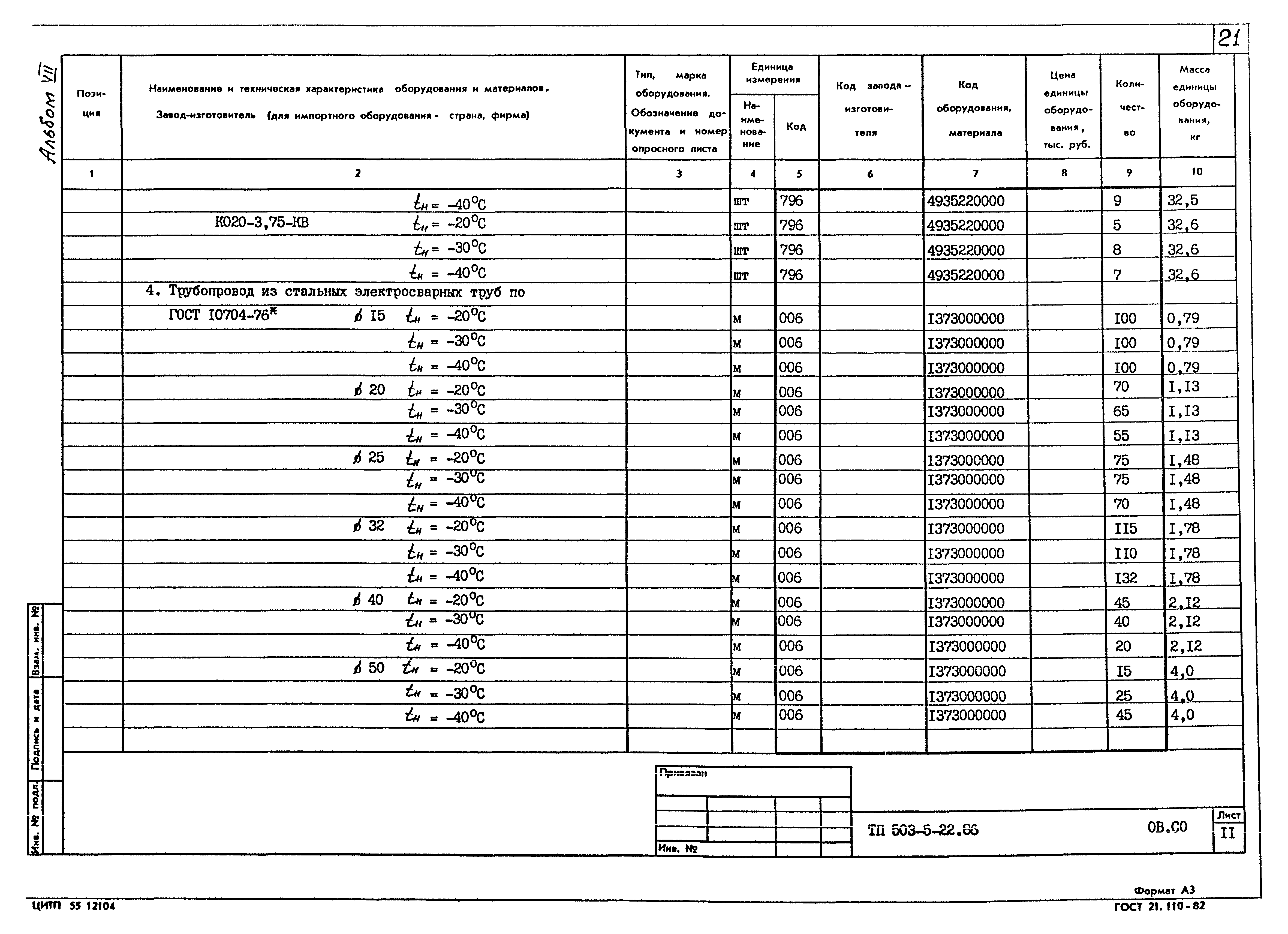 Типовой проект 503-5-22.86