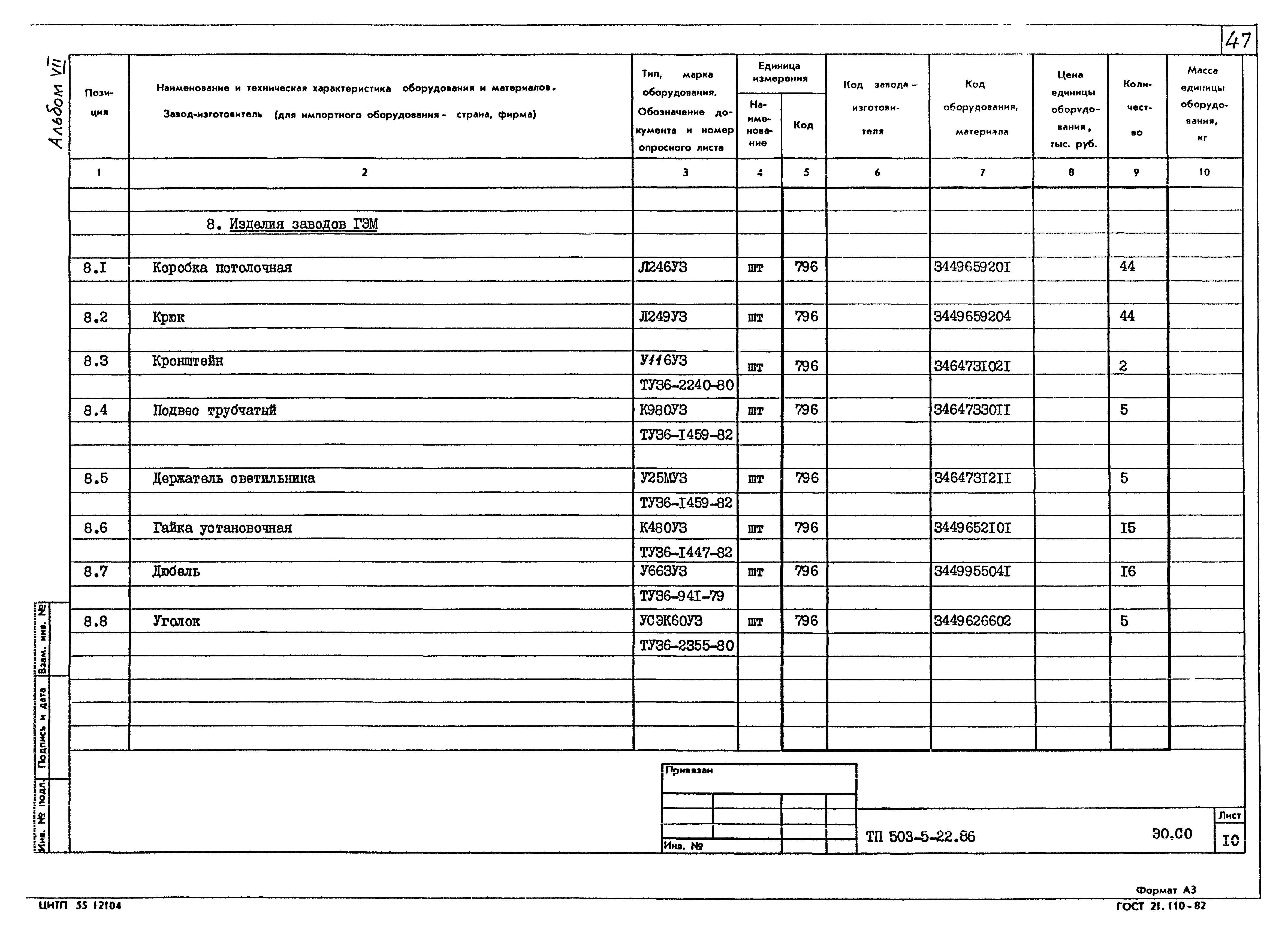 Типовой проект 503-5-22.86