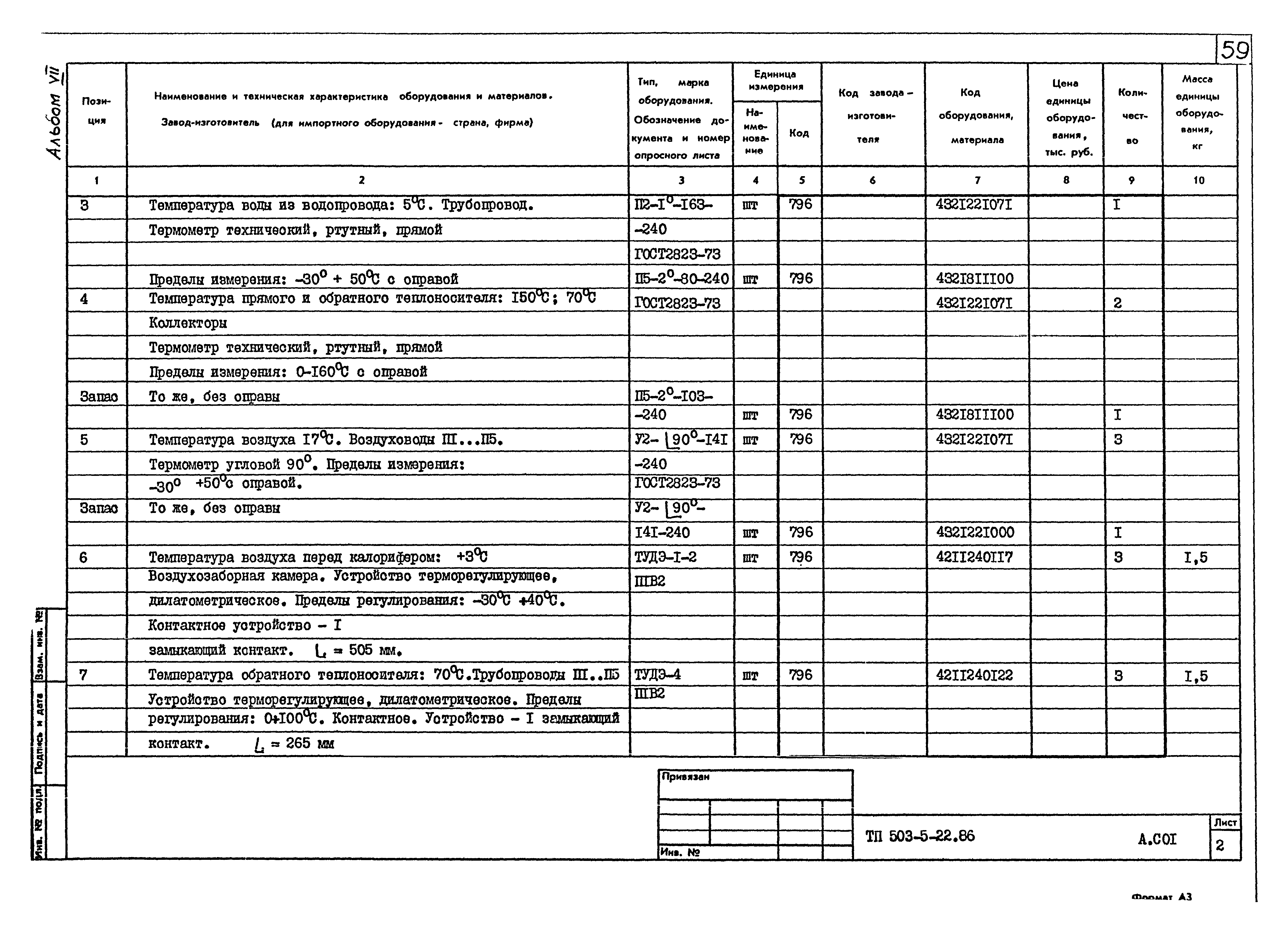 Типовой проект 503-5-22.86