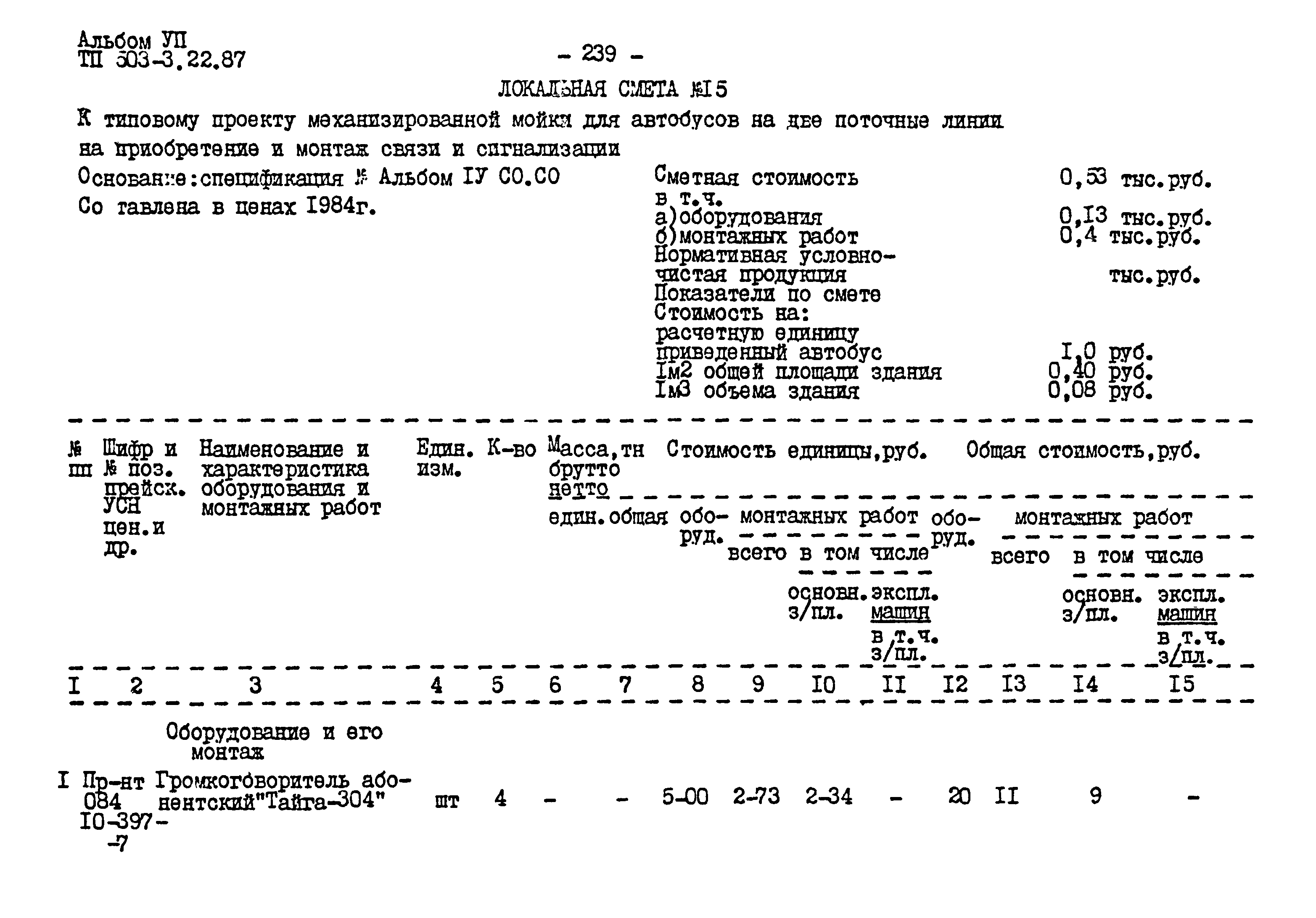 Типовой проект 503-3-22.87