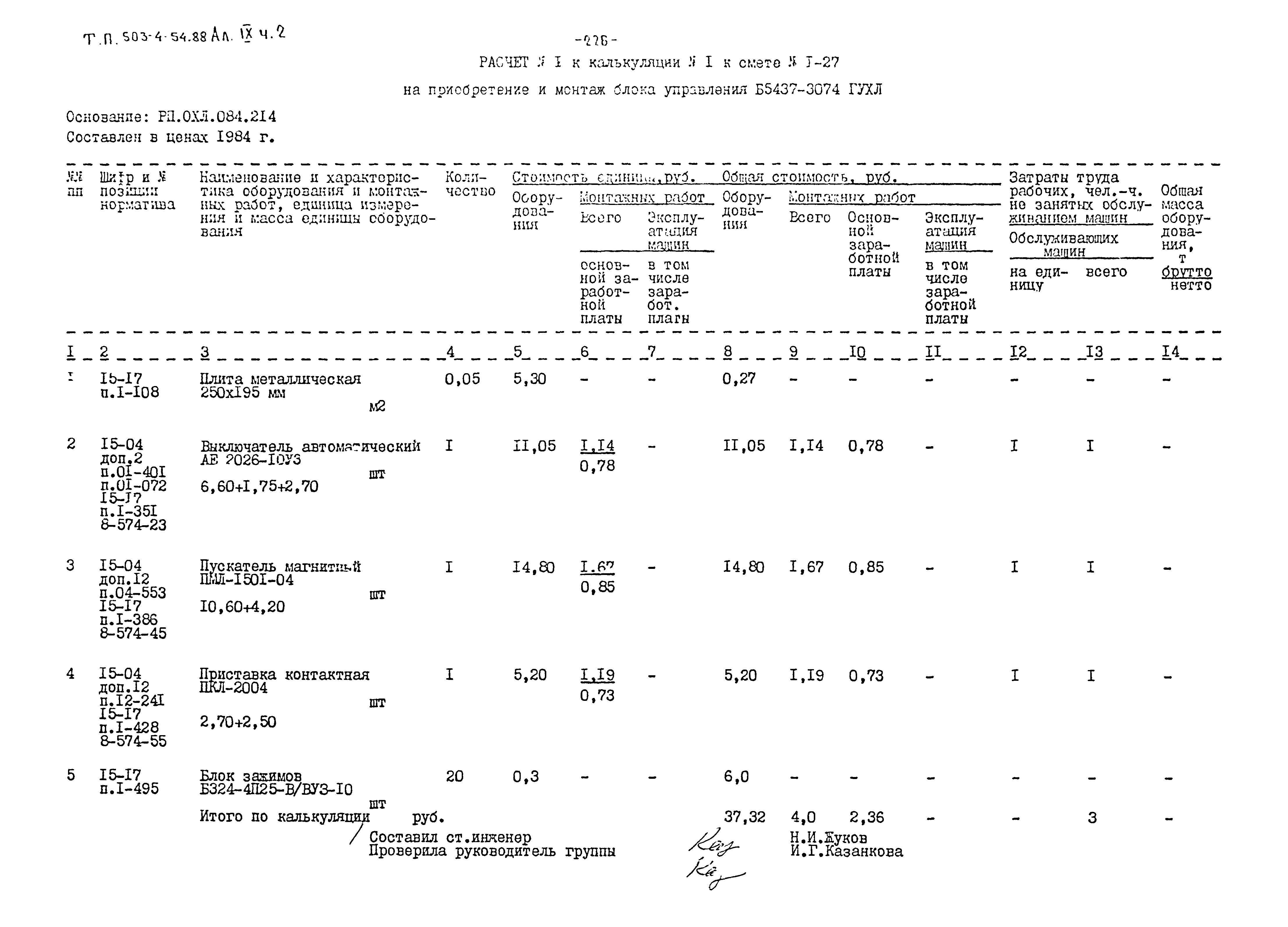 Типовой проект 503-4-54.88