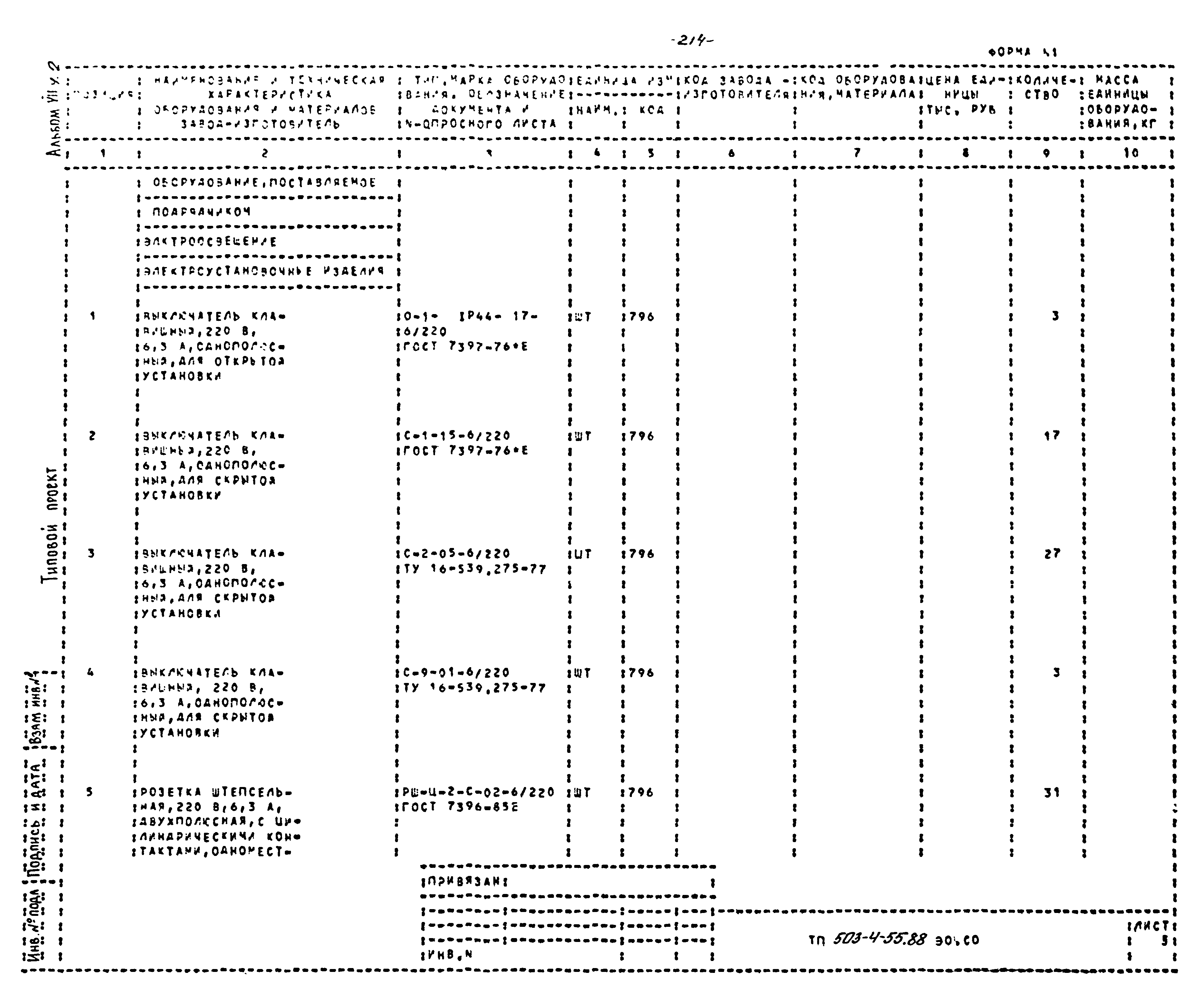 Типовой проект 503-4-54.88