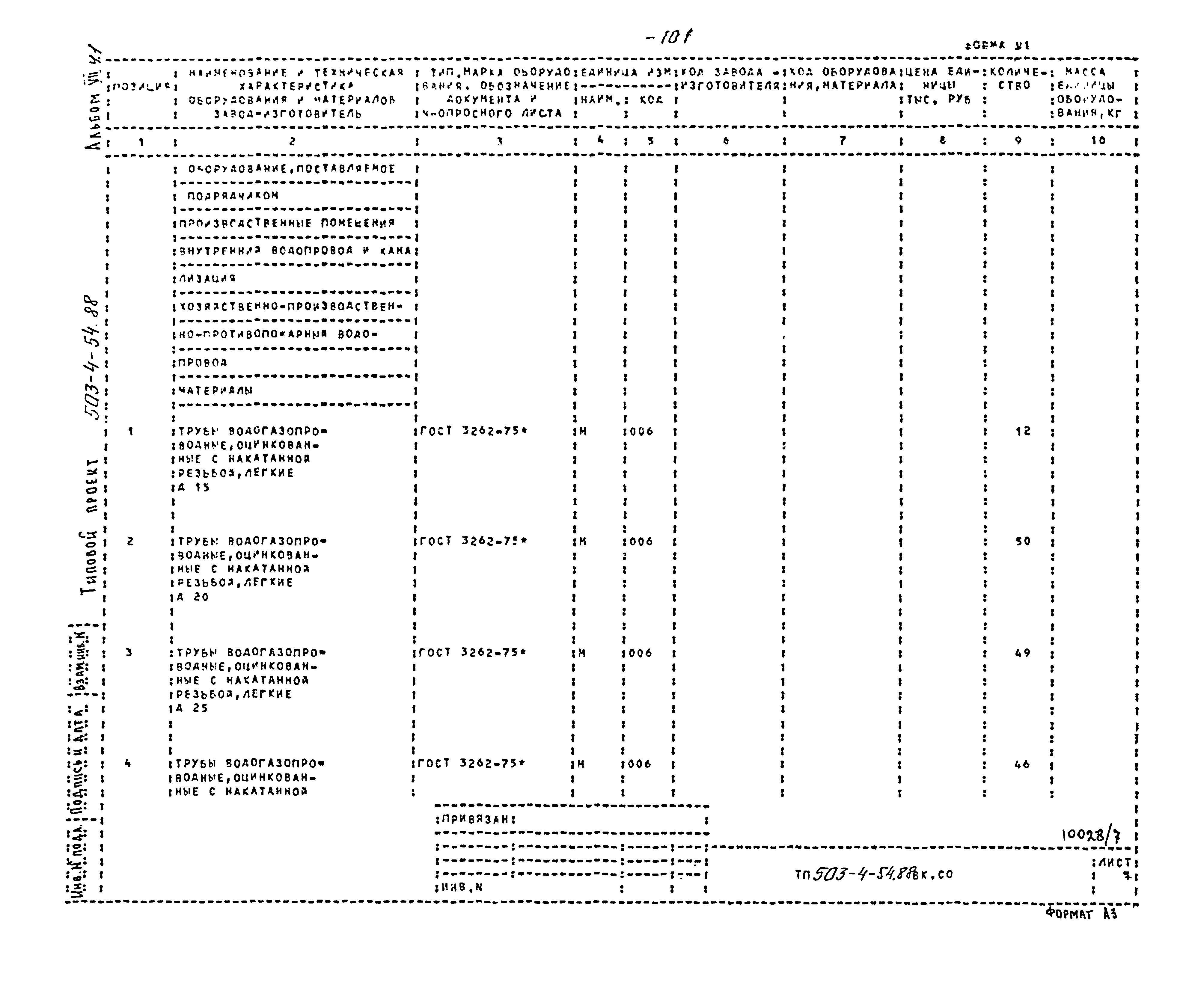 Типовой проект 503-4-54.88