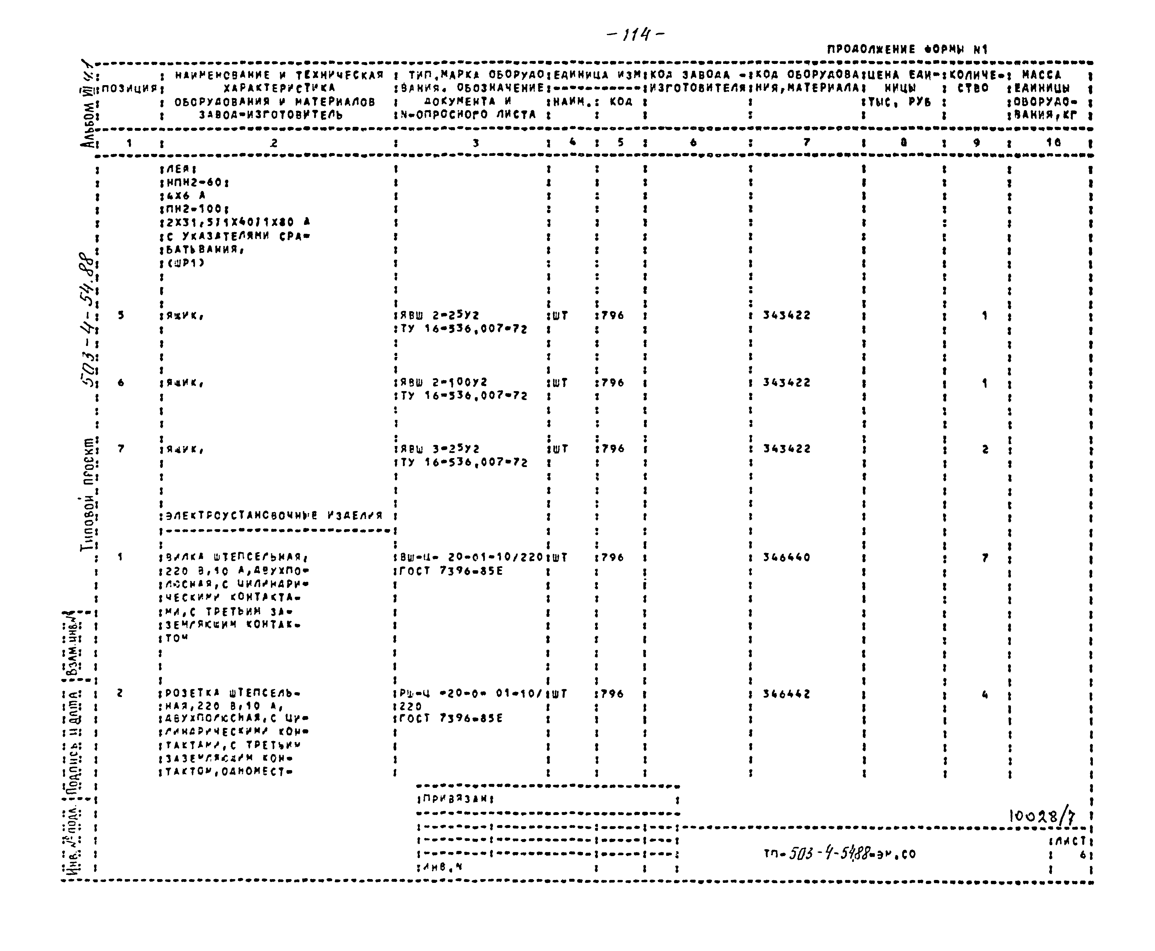 Типовой проект 503-4-54.88