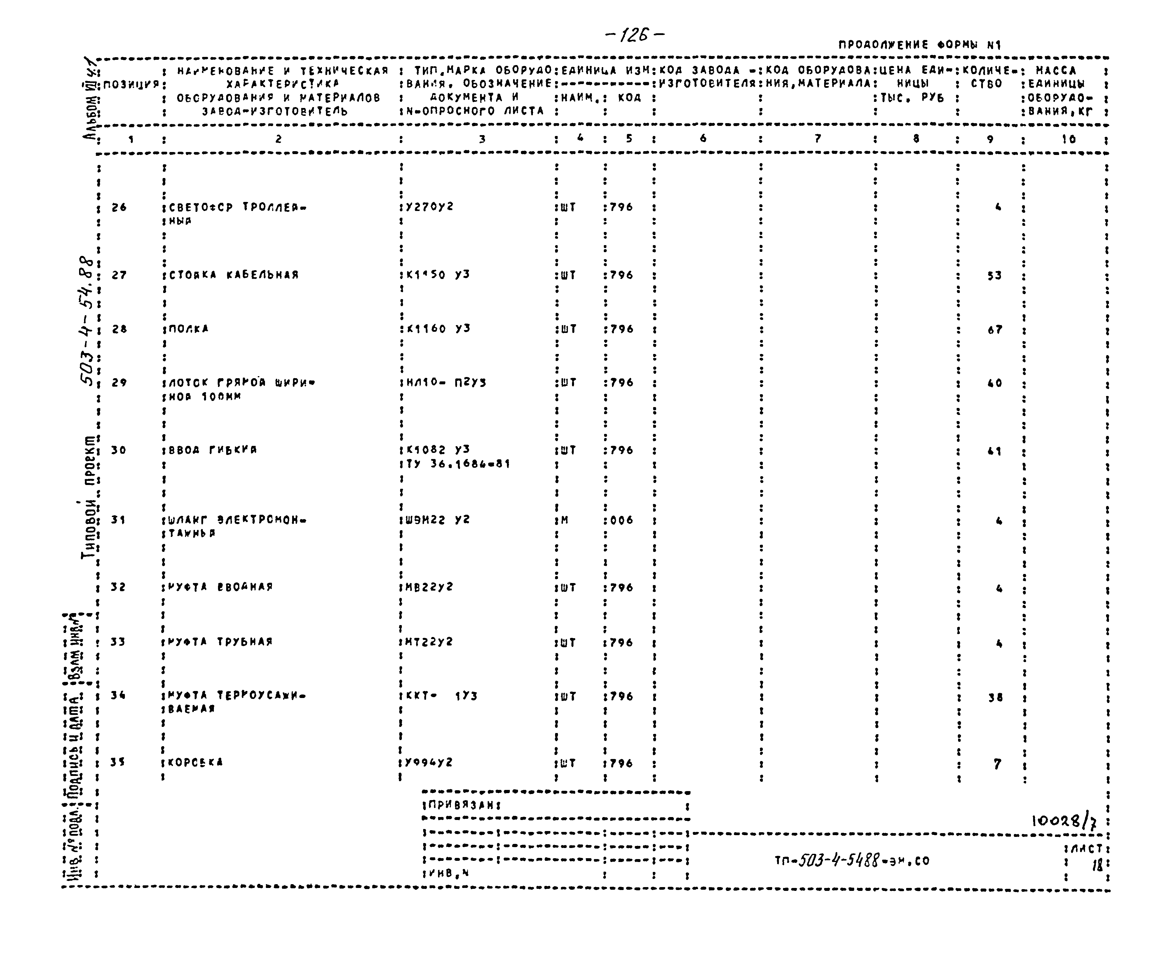 Типовой проект 503-4-54.88