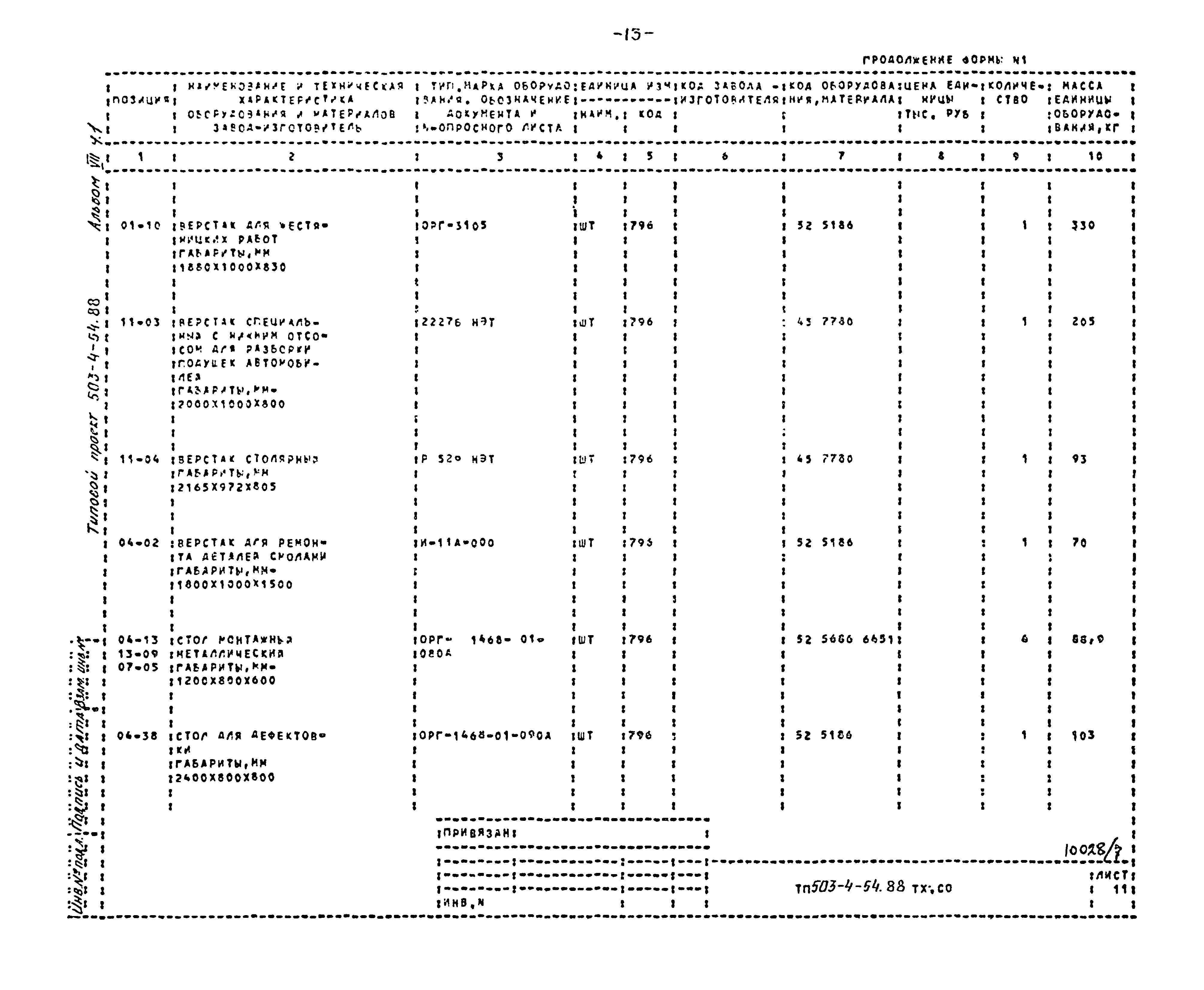 Типовой проект 503-4-54.88