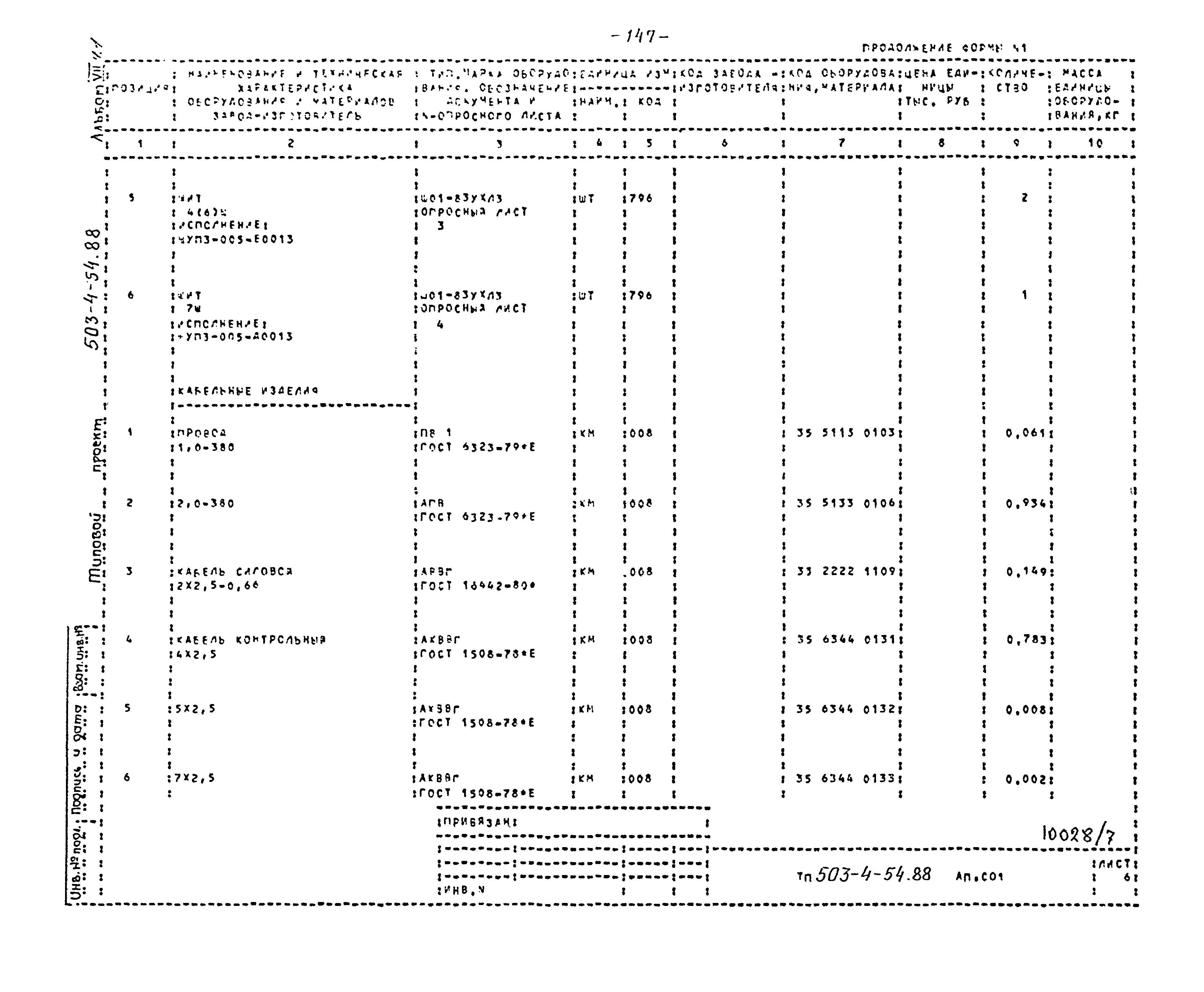 Типовой проект 503-4-54.88