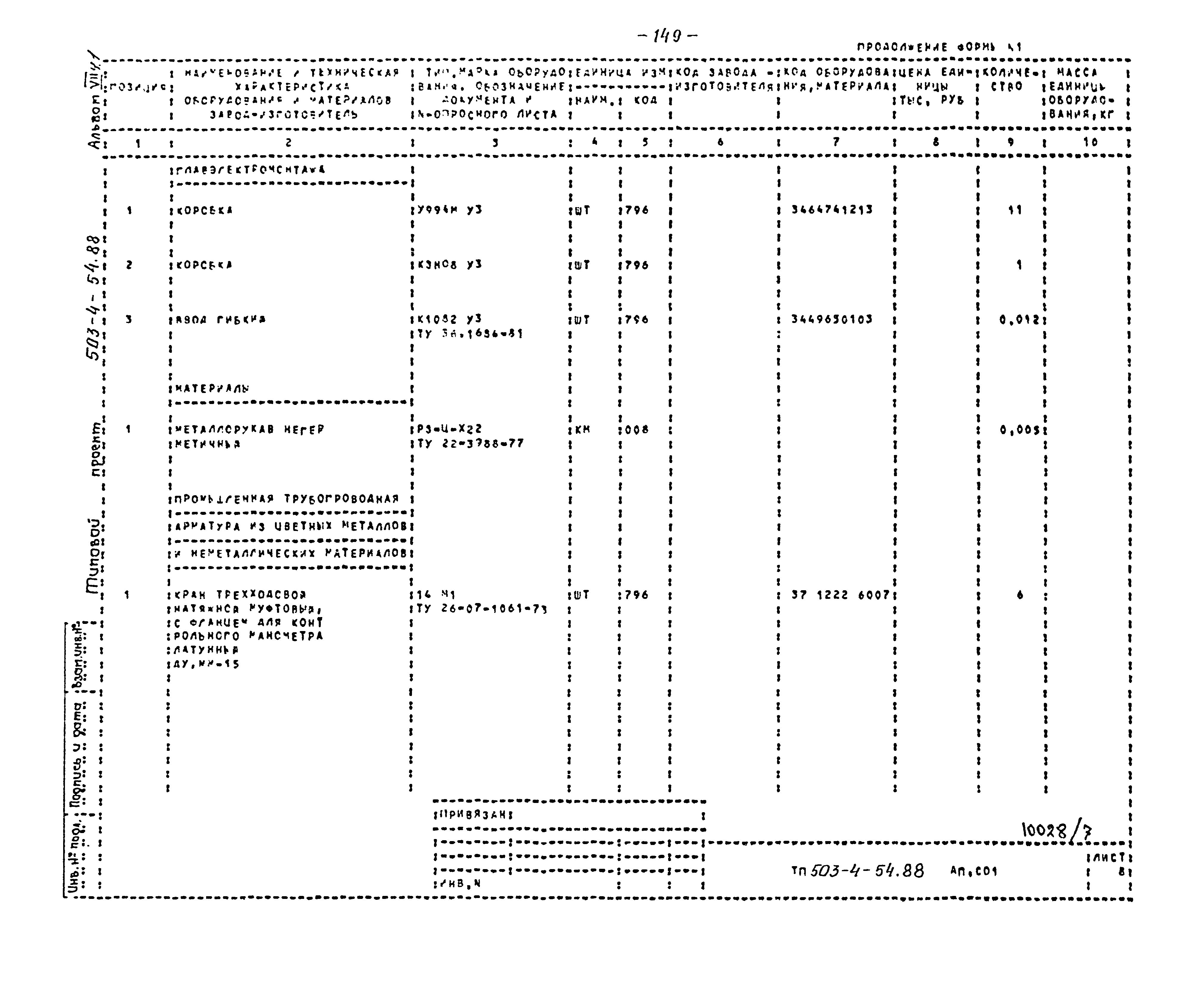 Типовой проект 503-4-54.88