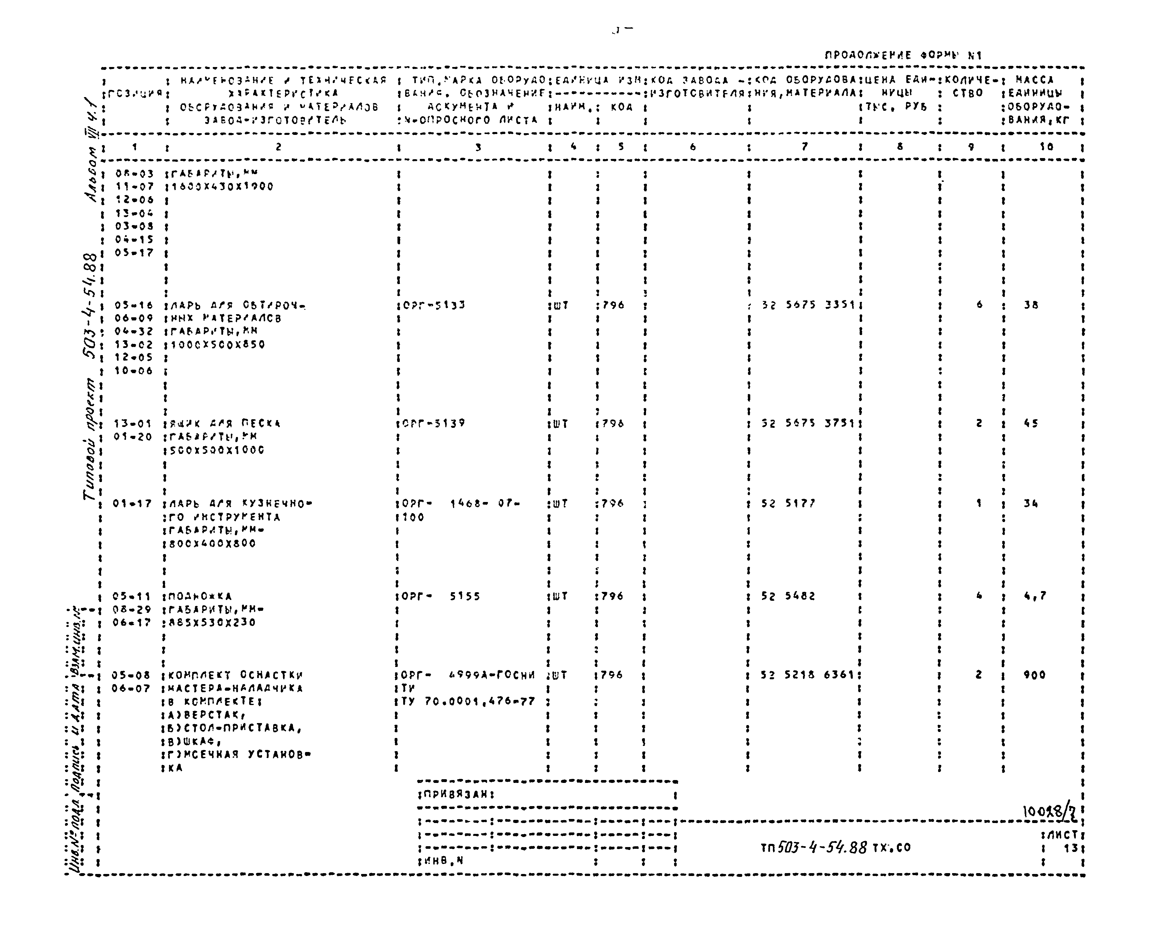 Типовой проект 503-4-54.88