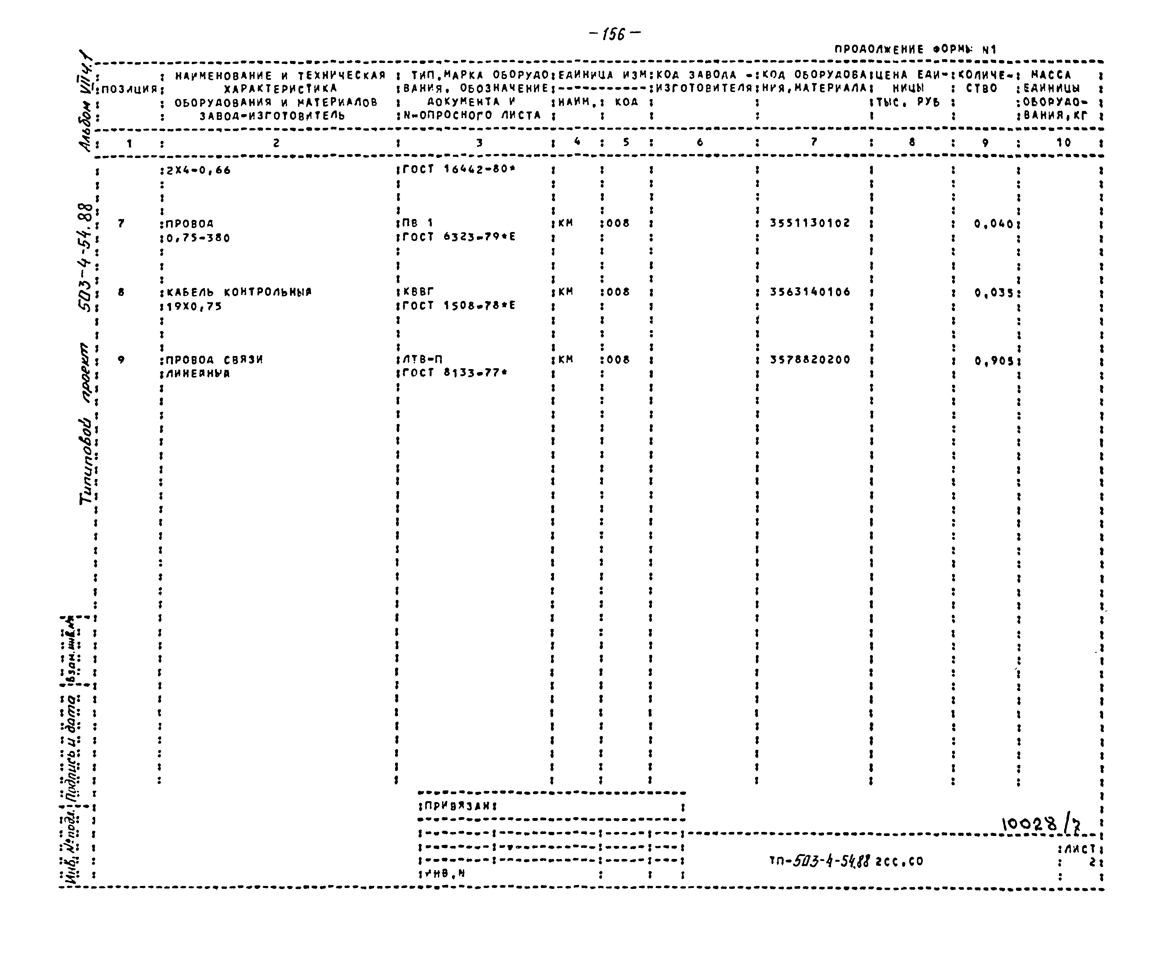 Типовой проект 503-4-54.88