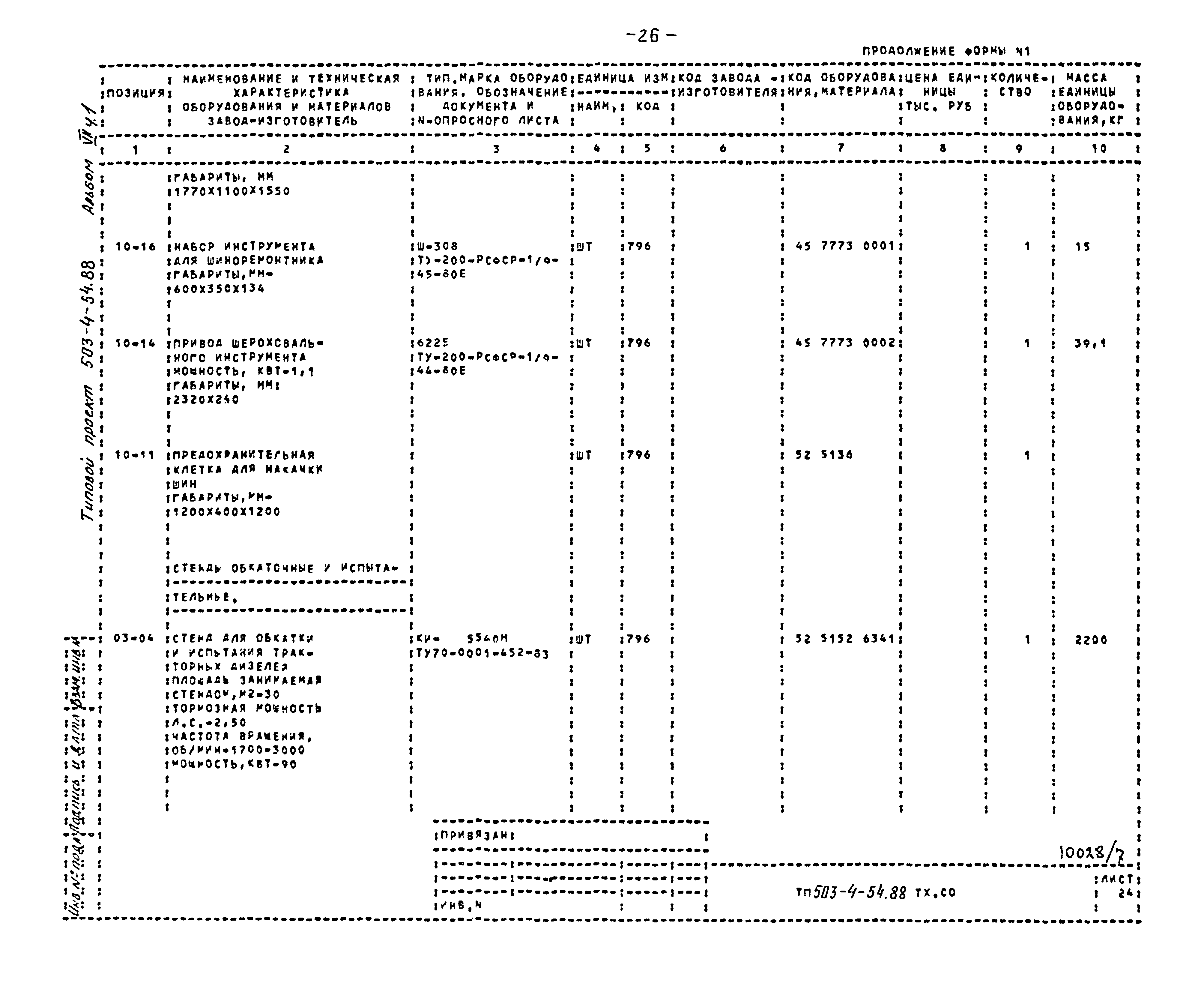 Типовой проект 503-4-54.88