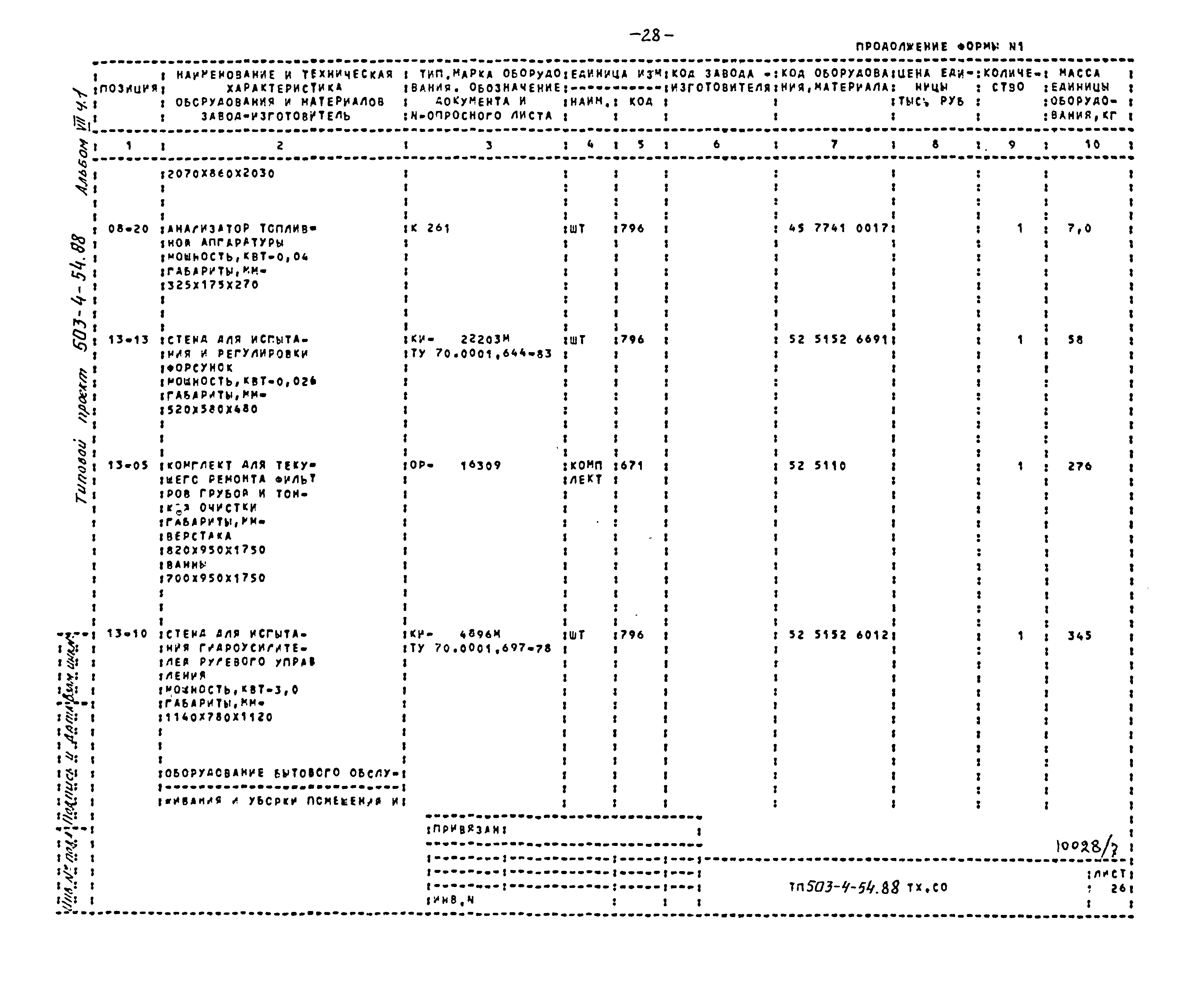 Типовой проект 503-4-54.88