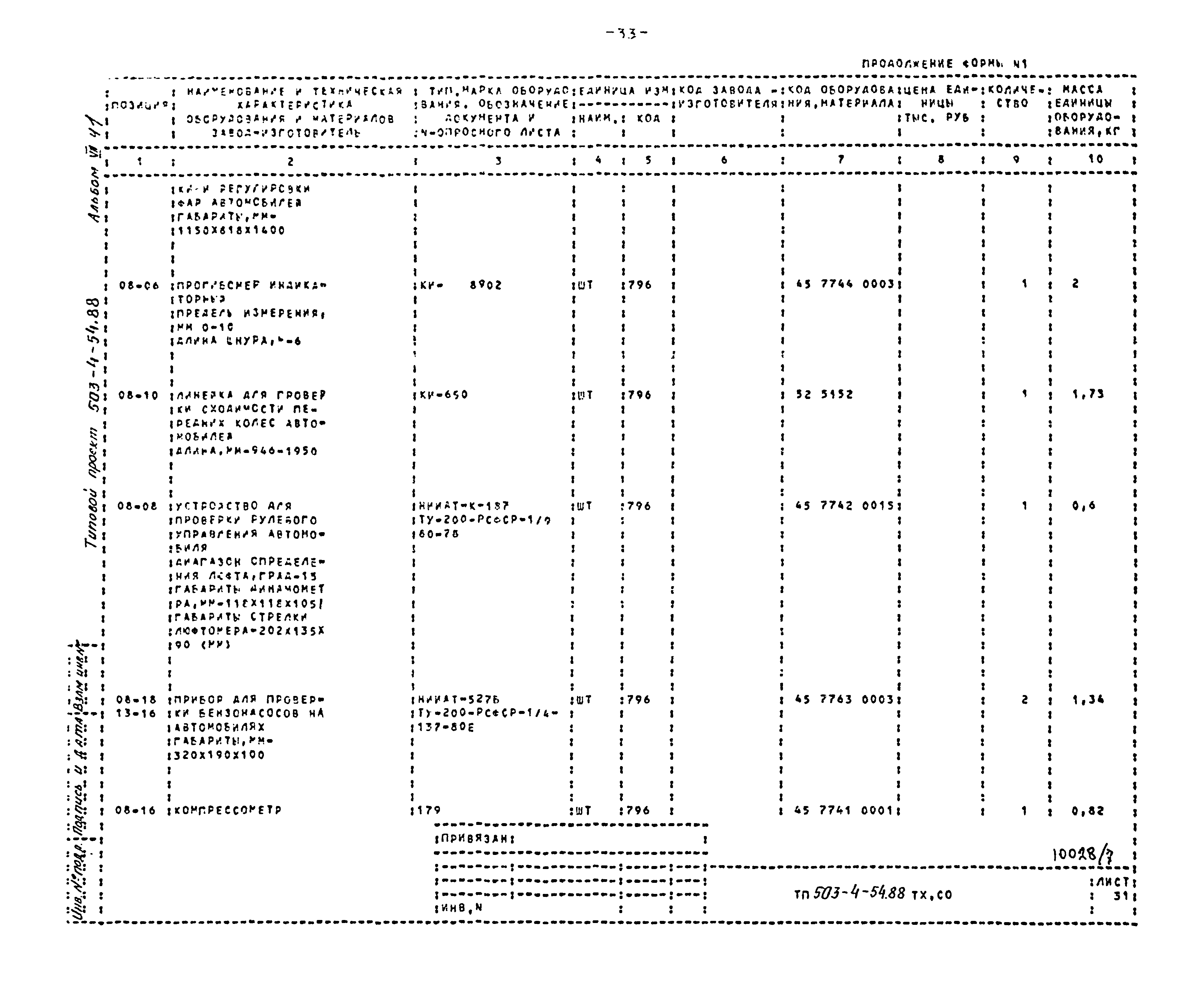 Типовой проект 503-4-54.88