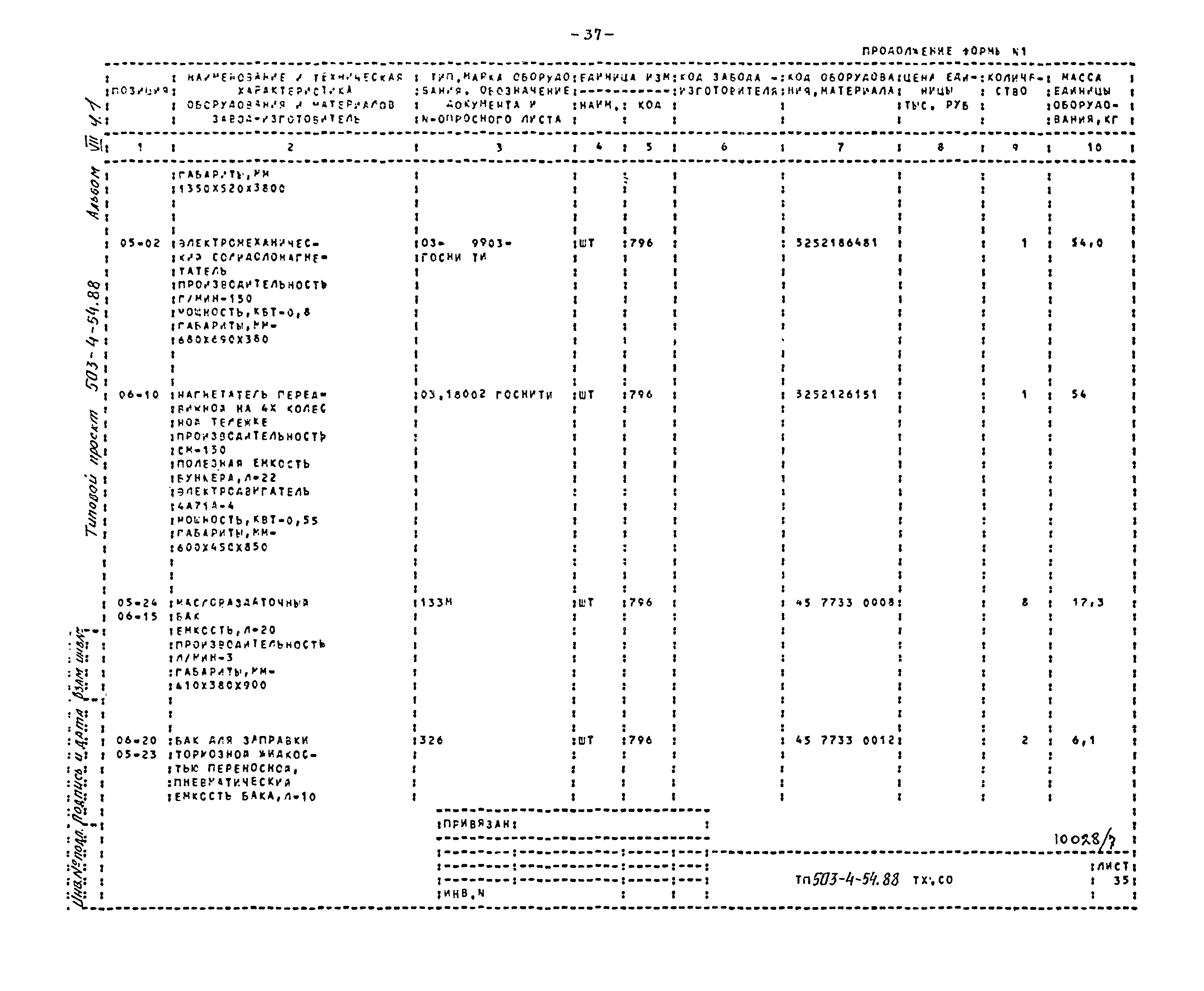 Типовой проект 503-4-54.88