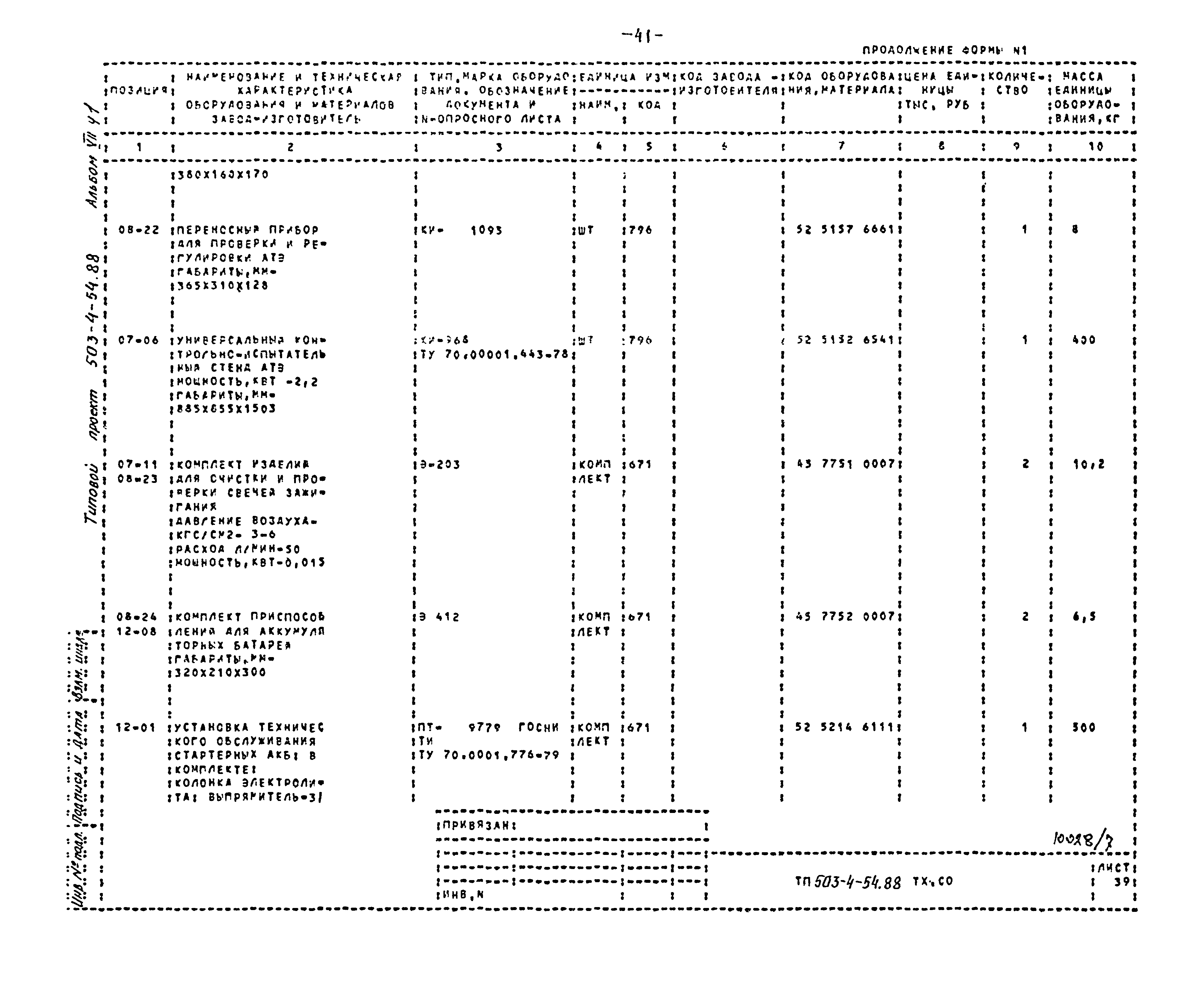 Типовой проект 503-4-54.88