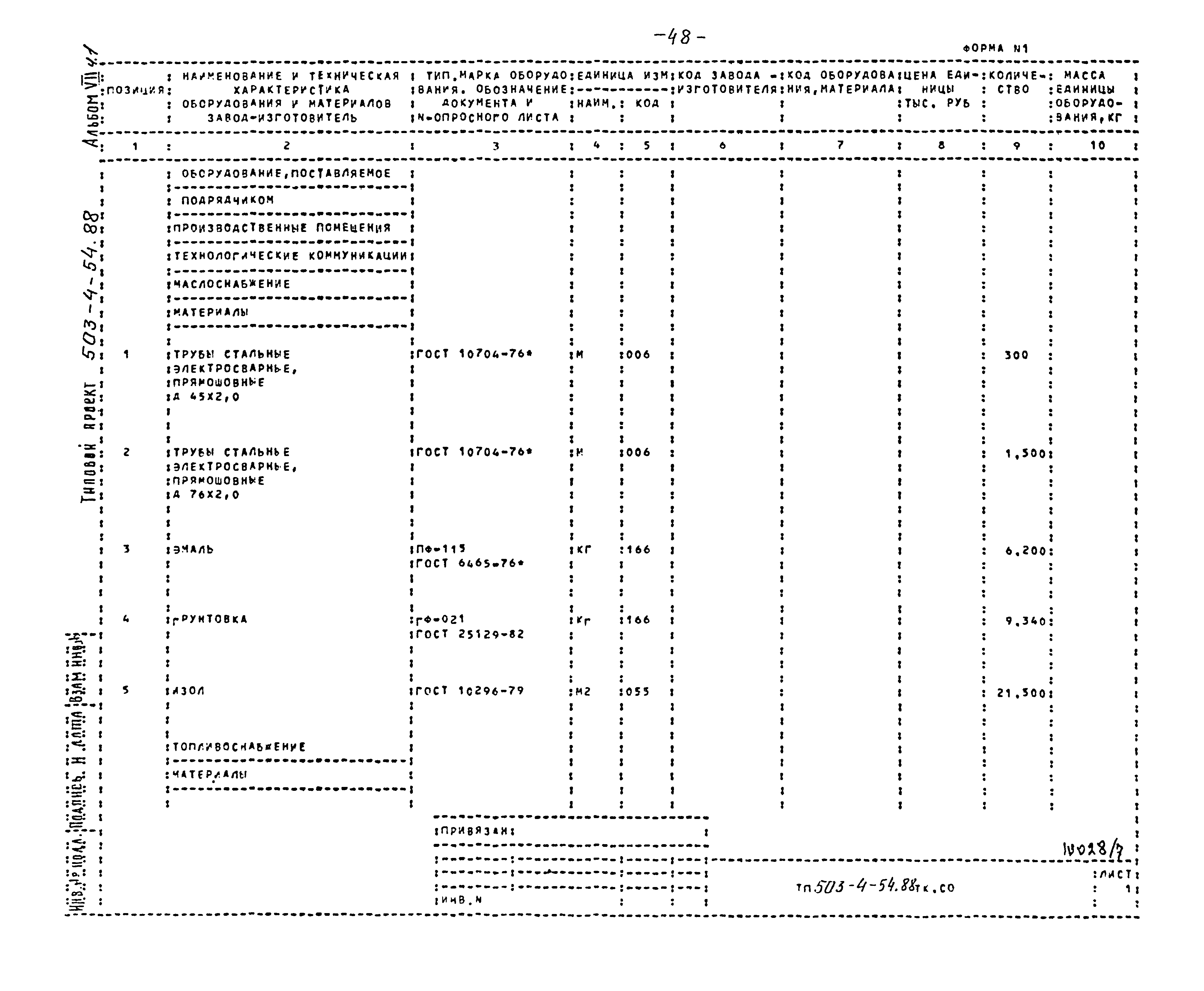 Типовой проект 503-4-54.88