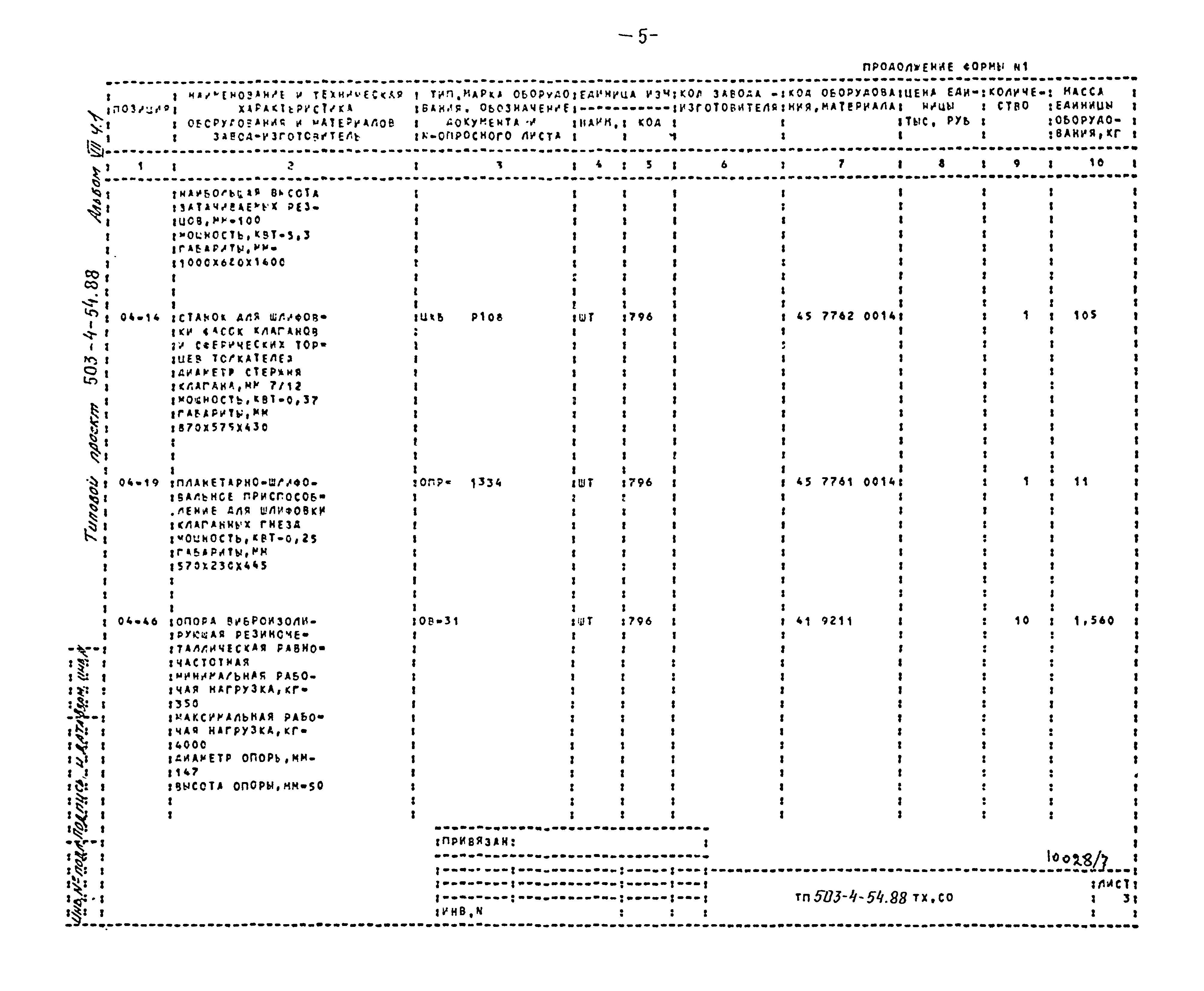 Типовой проект 503-4-54.88