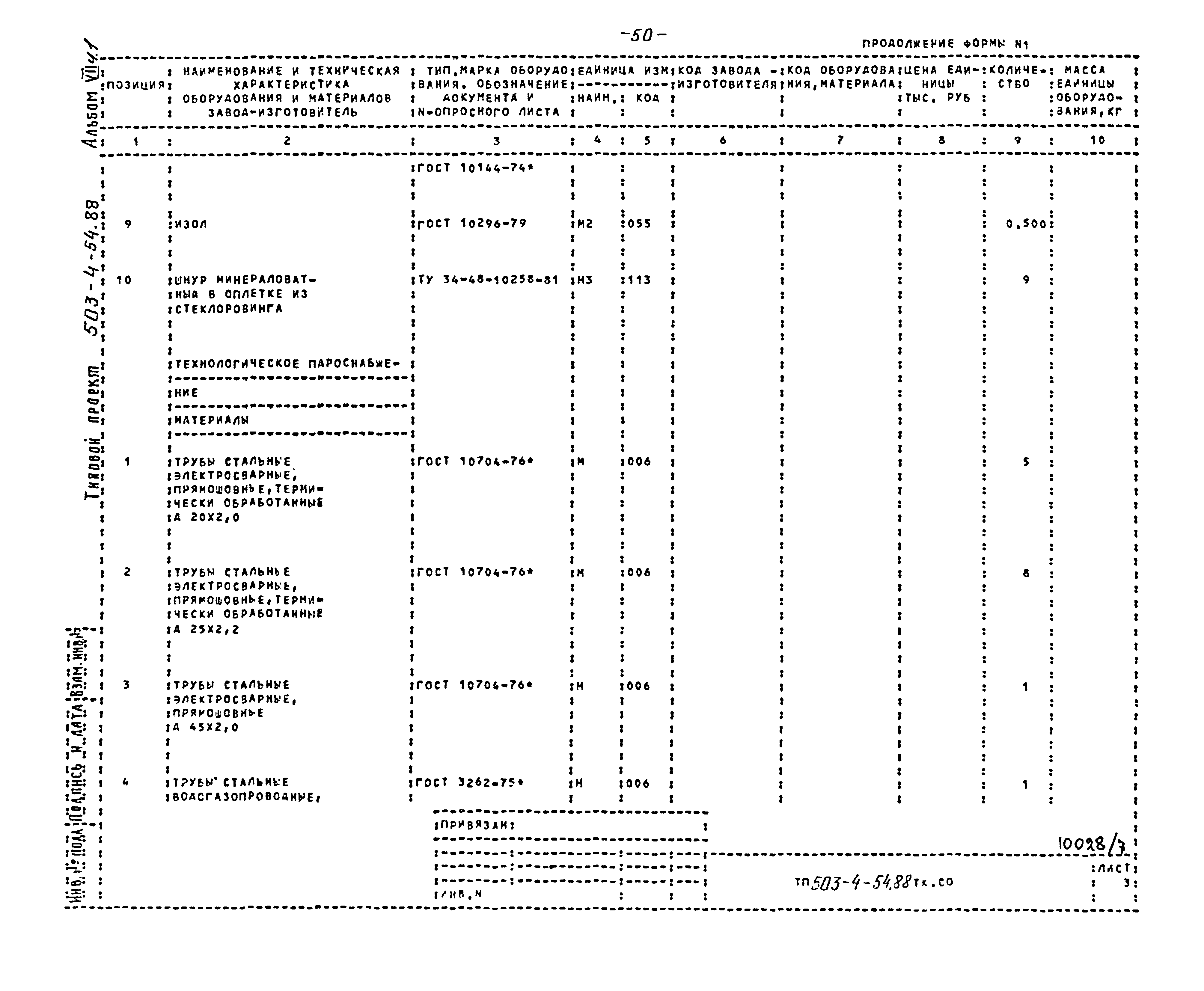 Типовой проект 503-4-54.88