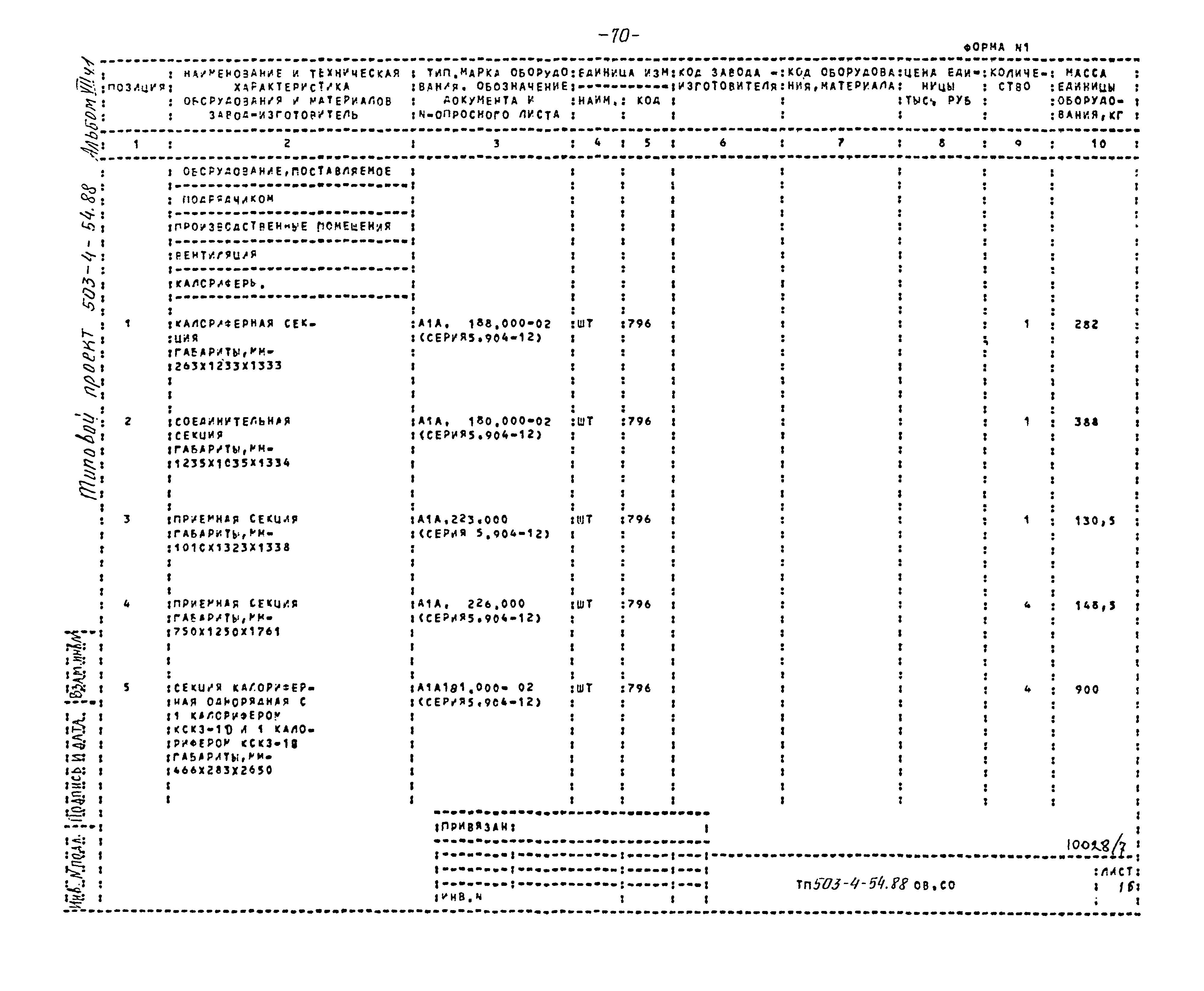 Типовой проект 503-4-54.88