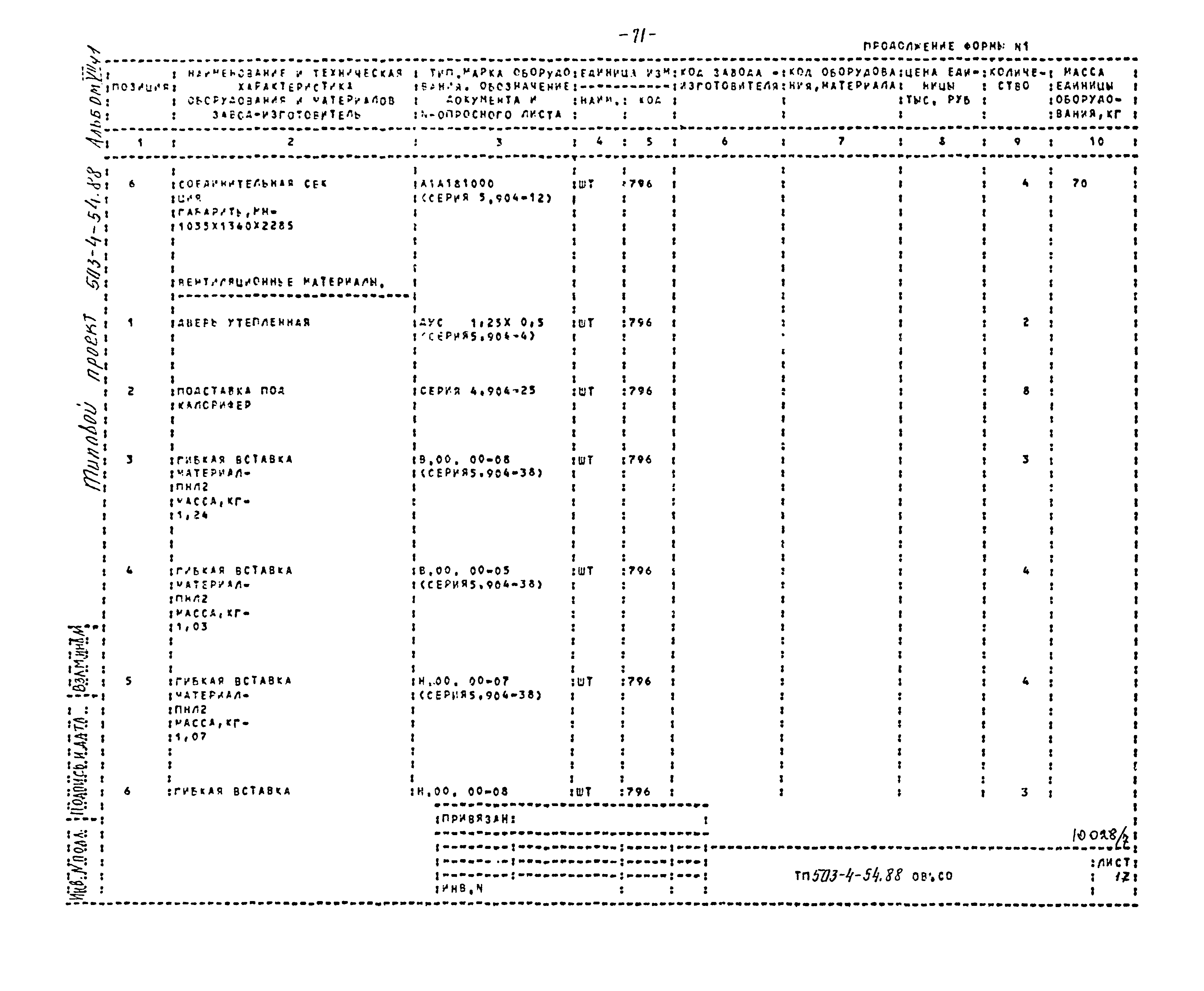 Типовой проект 503-4-54.88