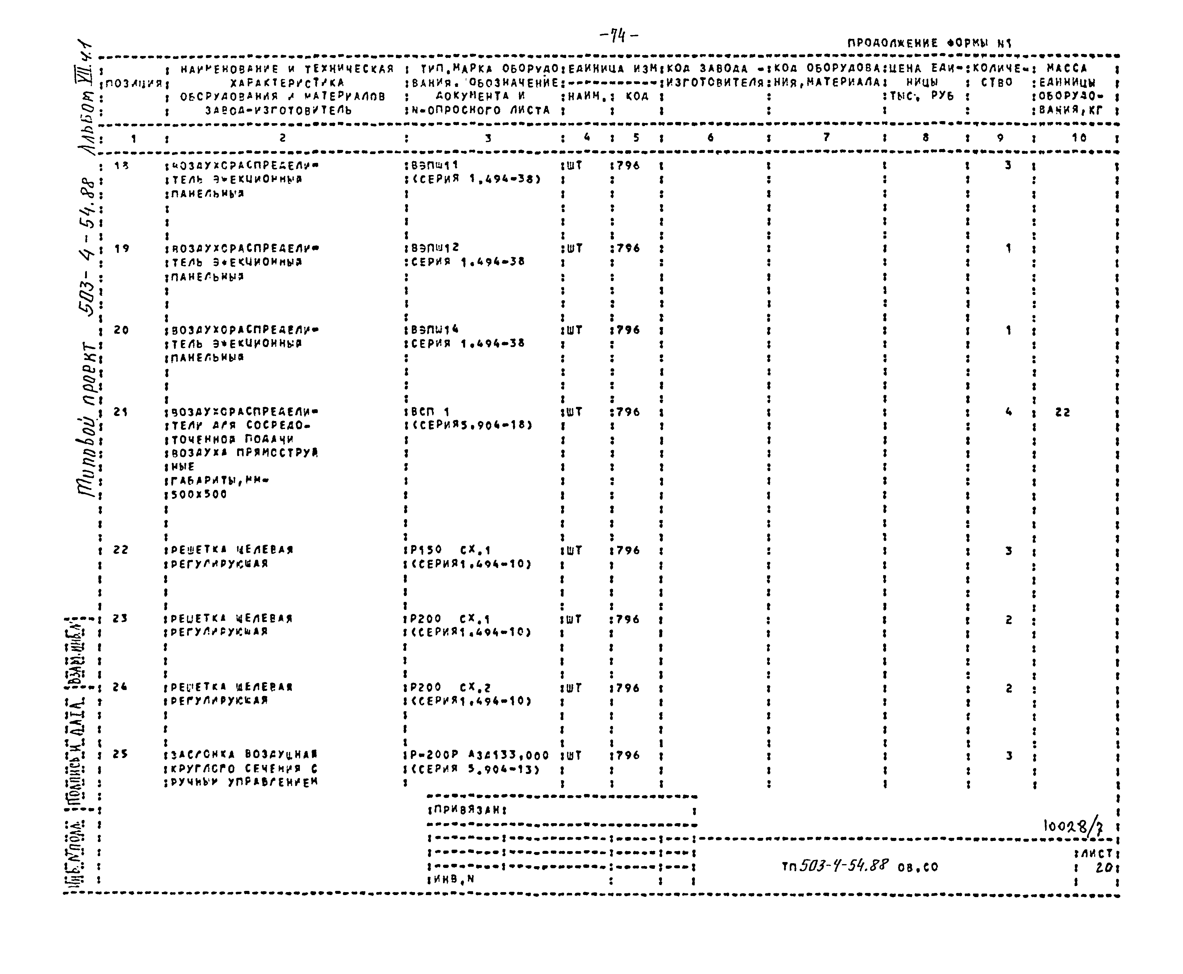 Типовой проект 503-4-54.88